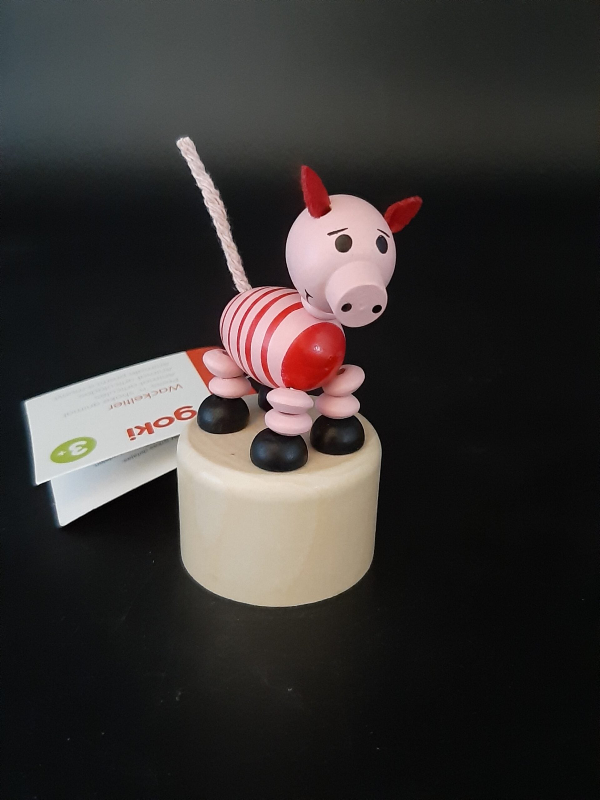 Nostalgisches Kleinspielzeug Biegetiere Wackeltiere Schweinchen - GOKI