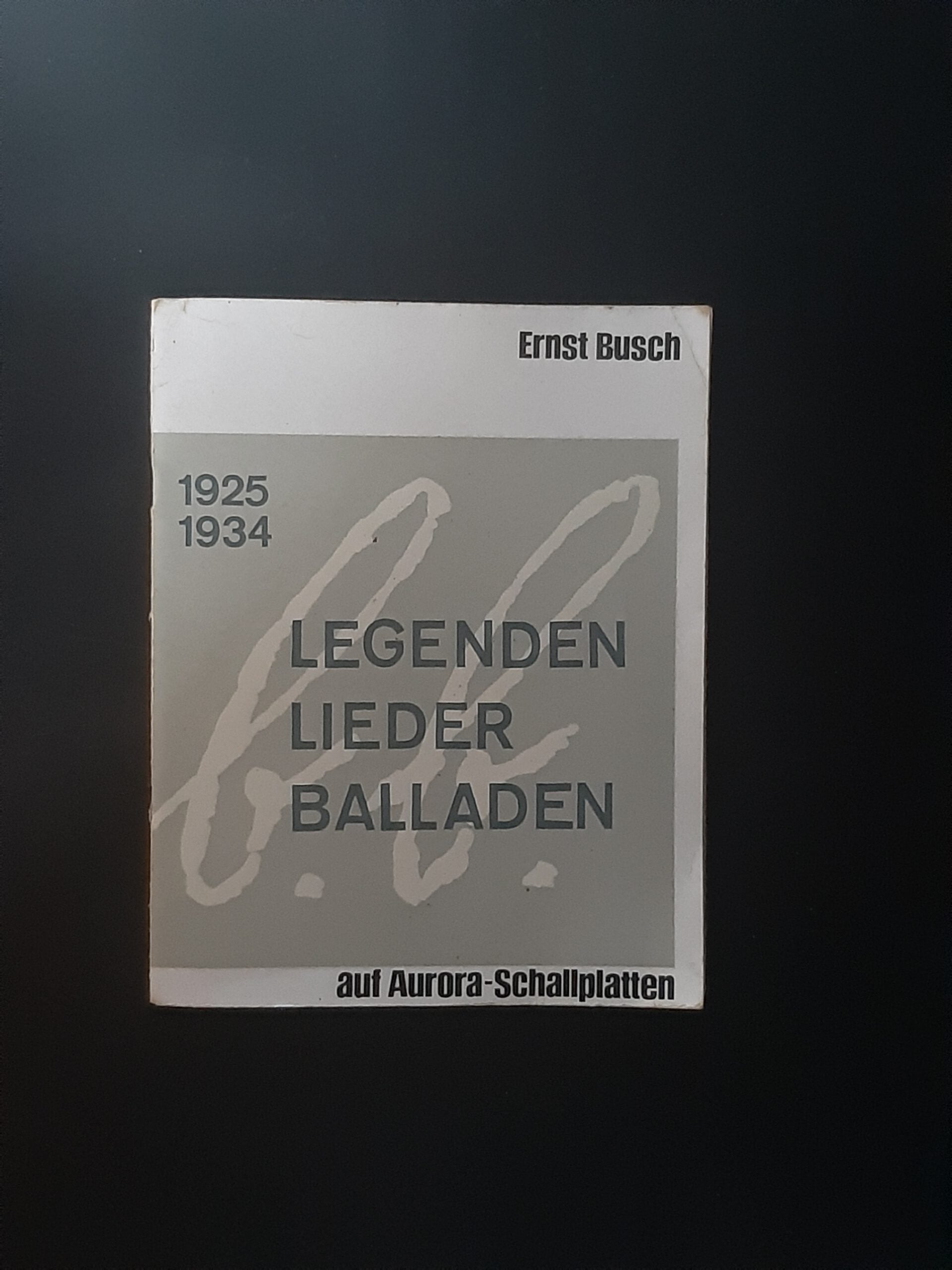 Flohmarkt Vinyl Single Ernst Busch Legenden Lieder Balladen Solidaritätslied 1925 - 1934 auf Aurora Schallplatten mit Begleitheft DDR 1967 