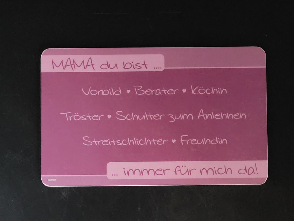 Haushaltswaren Frühstücksbrettchen von Kesper Mama du bist...... aus Melaminharz 23 x 14 cm