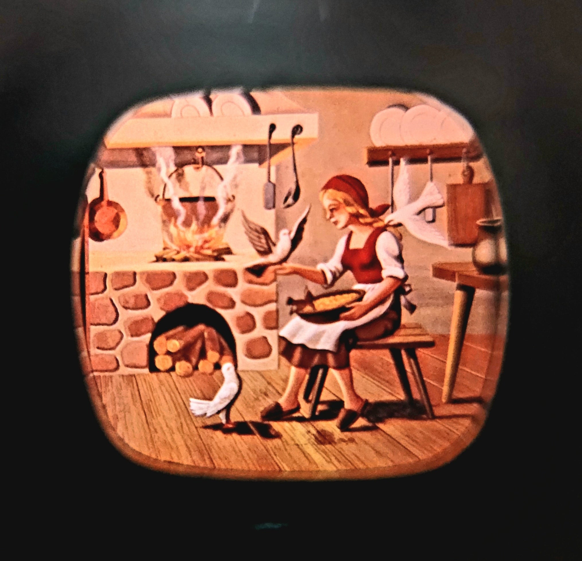Bildbetrachter TV - Märchenhaus Aschenputtel Klick-Fernseher Mini-Dia Betrachter Gucki Nostalgie