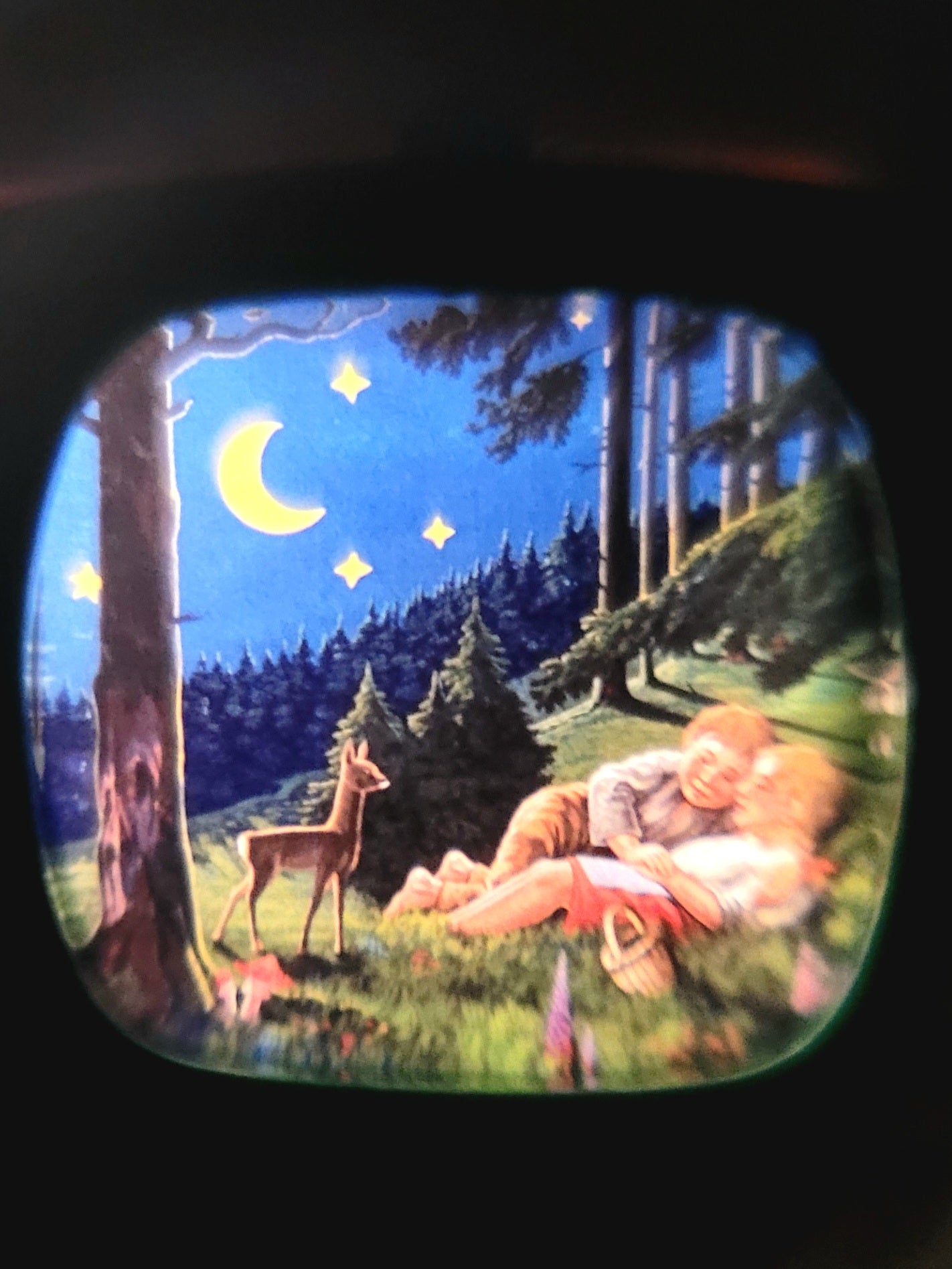 Bildbetrachter TV - Märchenhaus Hänsel und Gretel Klick-Fernseher Mini-Dia Betrachter Gucki Nostalgie