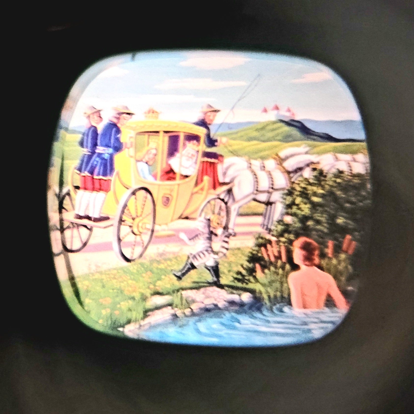 Bildbetrachter TV - Märchenhaus Der gestiefelte Kater Klick-Fernseher Mini-Dia Betrachter Gucki Nostalgie