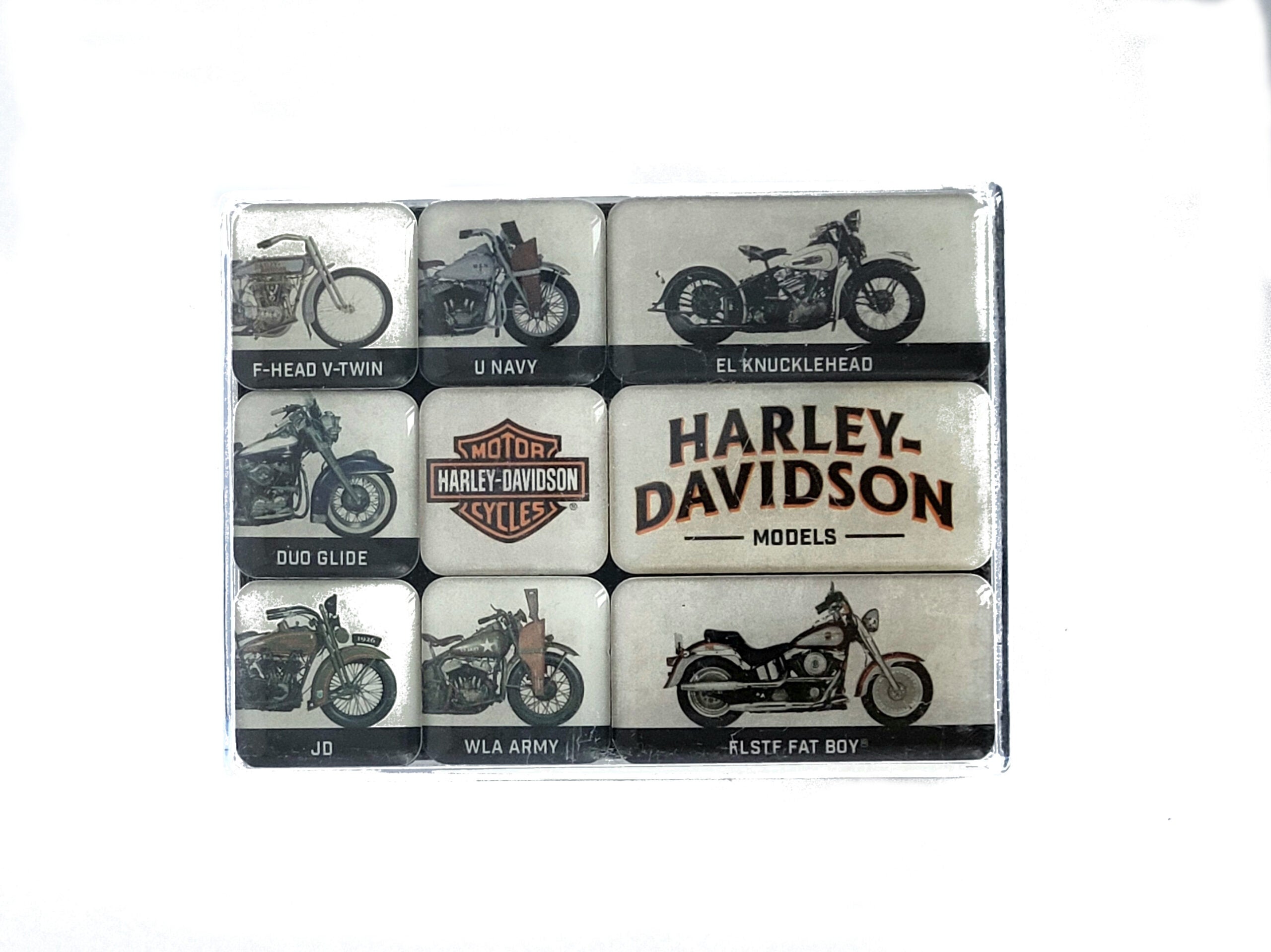 Magnet Set "Harley Davidson - Models" Set 9-teilig (Nostalgic Art)
