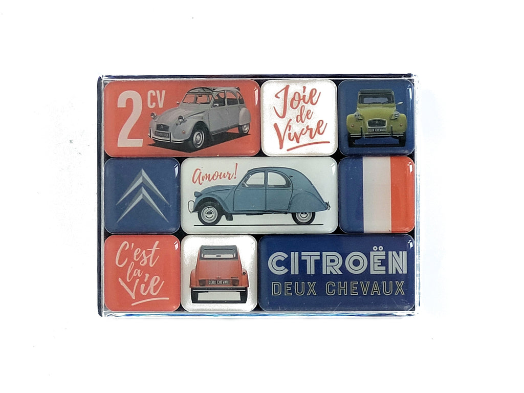 Magnet Set "Citroen 2 CV" Set 9-teilig (Nostalgic-Art)
