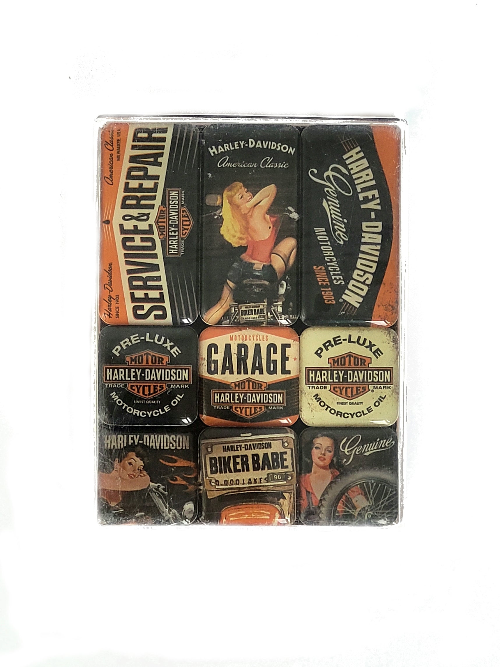Magnet Set "Harley Davidson - Service & Repair" Set 9-teilig (Nostalgic Art)