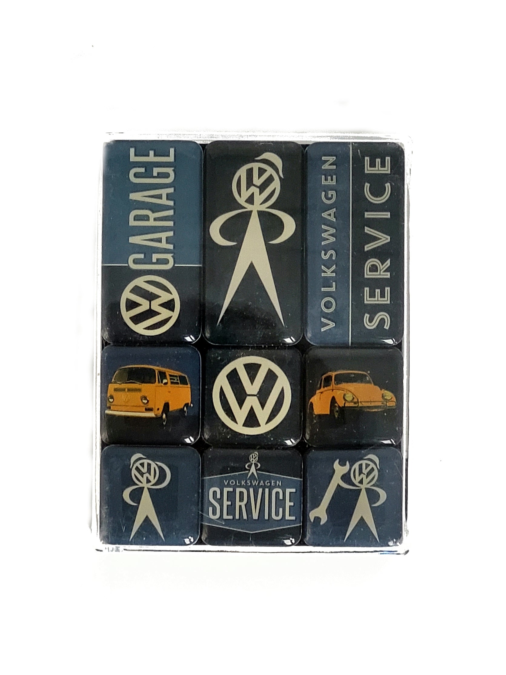 Magnet Set "VW Volkswagen - Service Garage" Set 9-teilig (Nostalgic Art)