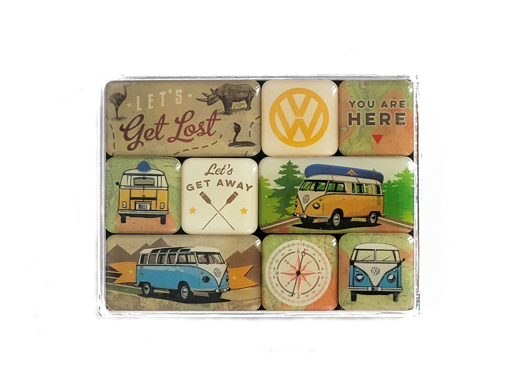 Magnet Set "VW Bulli - Get Lost" Set 9-teilig (Nostalgic Art)