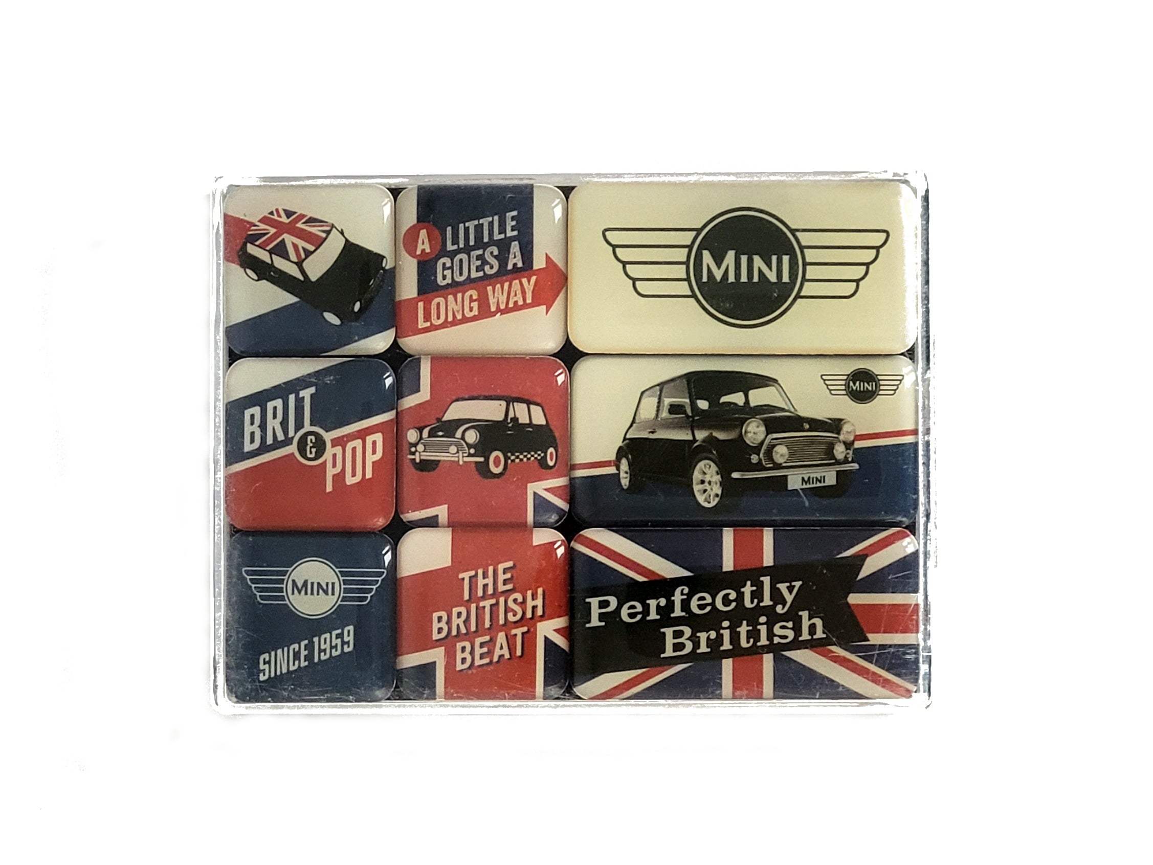 Magnet Set "Mini Cooper - Perfectly British" Set 9-teilig (Nostalgic Art)