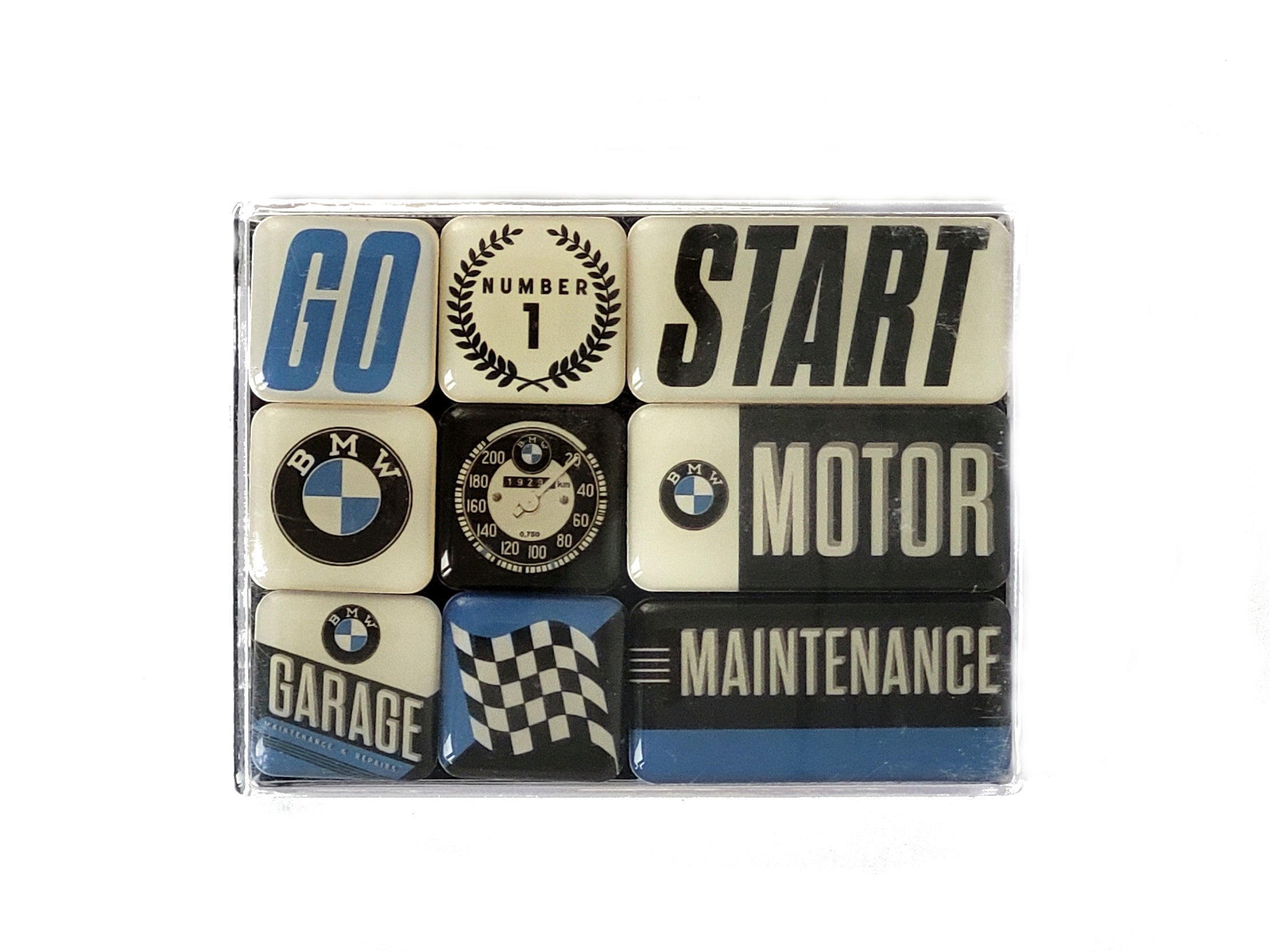 Magnet Set "BMW Garage" Set 9-teilig (Nostalgic Art)