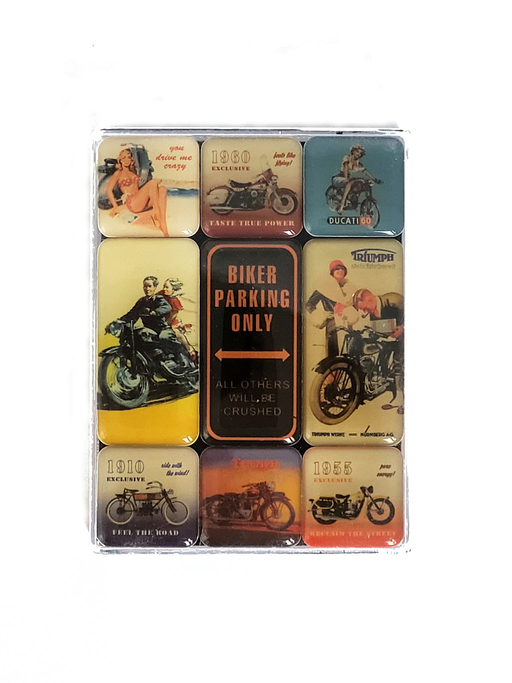 Magnet Set "Biker Parking only" Set 9-teilig (Nostalgic Art)