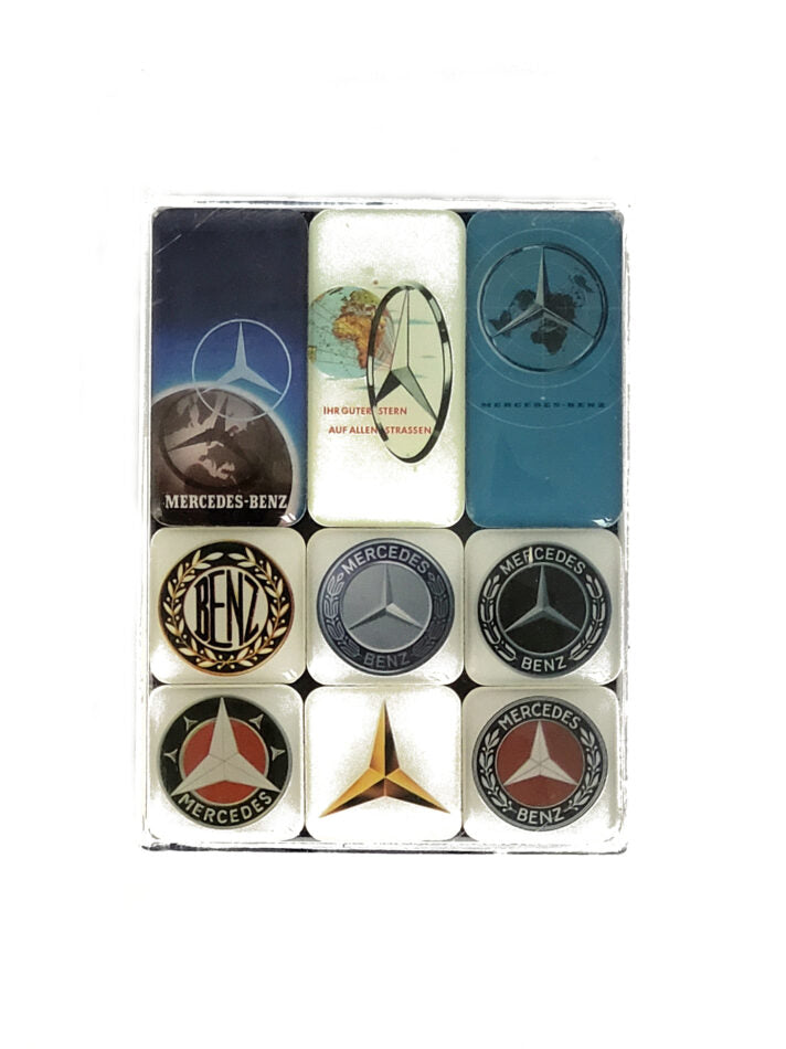 Magnet Set "Mercedes Benz Logo - Evolution" Set 9-teilig (Nostalgic Art)