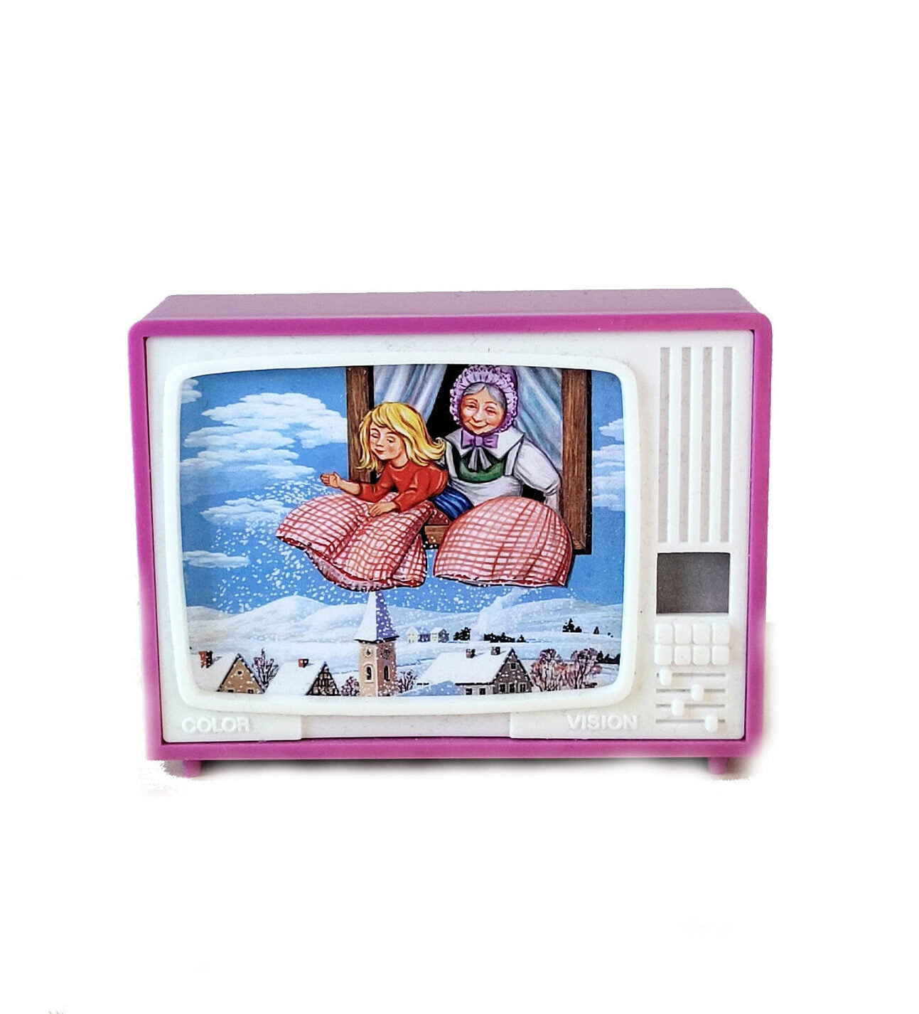 Bildbetrachter TV - Märchen Frau Holle  Klick-Fernseher Mini-Dia Betrachter Gucki Nostalgie