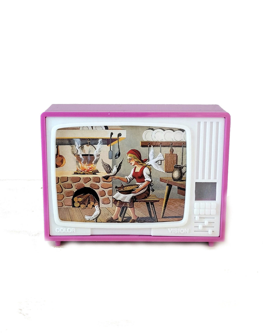 Bildbetrachter TV - Märchen Aschenputtel Klick-Fernseher Mini-Dia Betrachter Gucki Nostalgie
