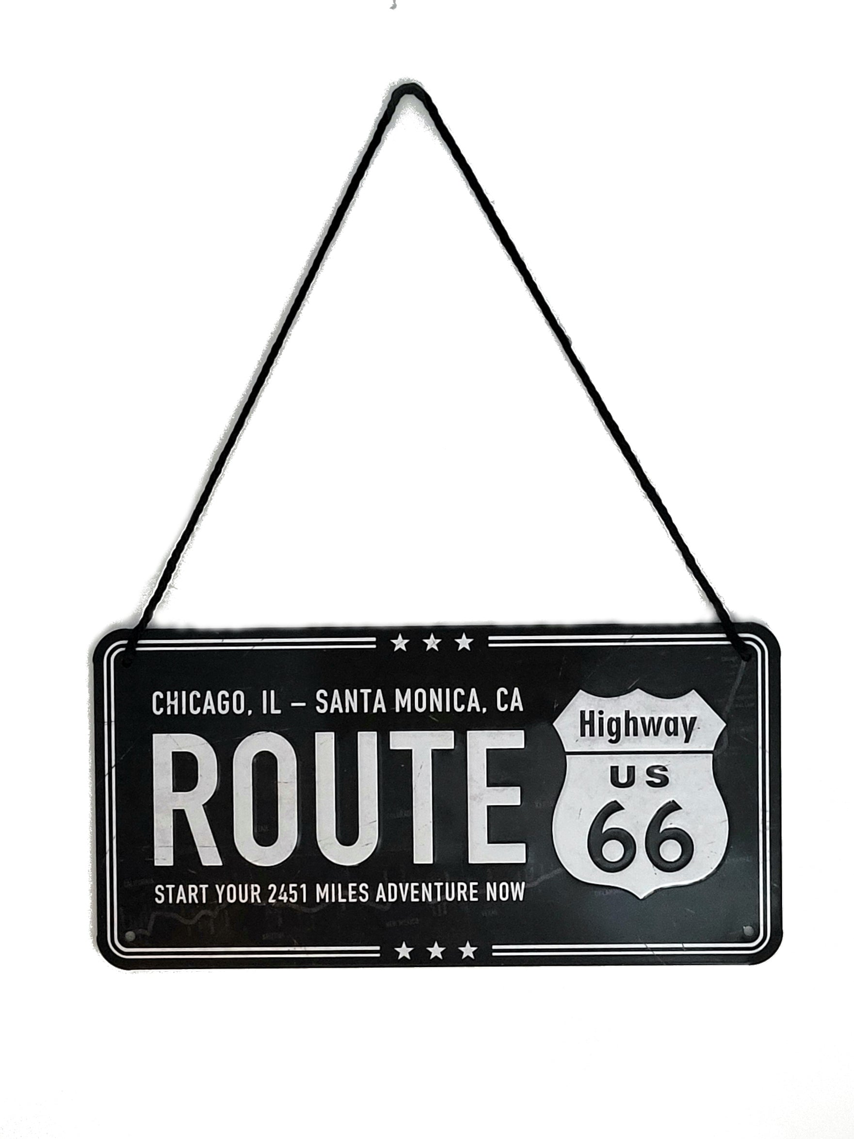 Hängeschild ROUTE 66 - Highway US Route 66 (10 x 20cm) Nostalgic Art