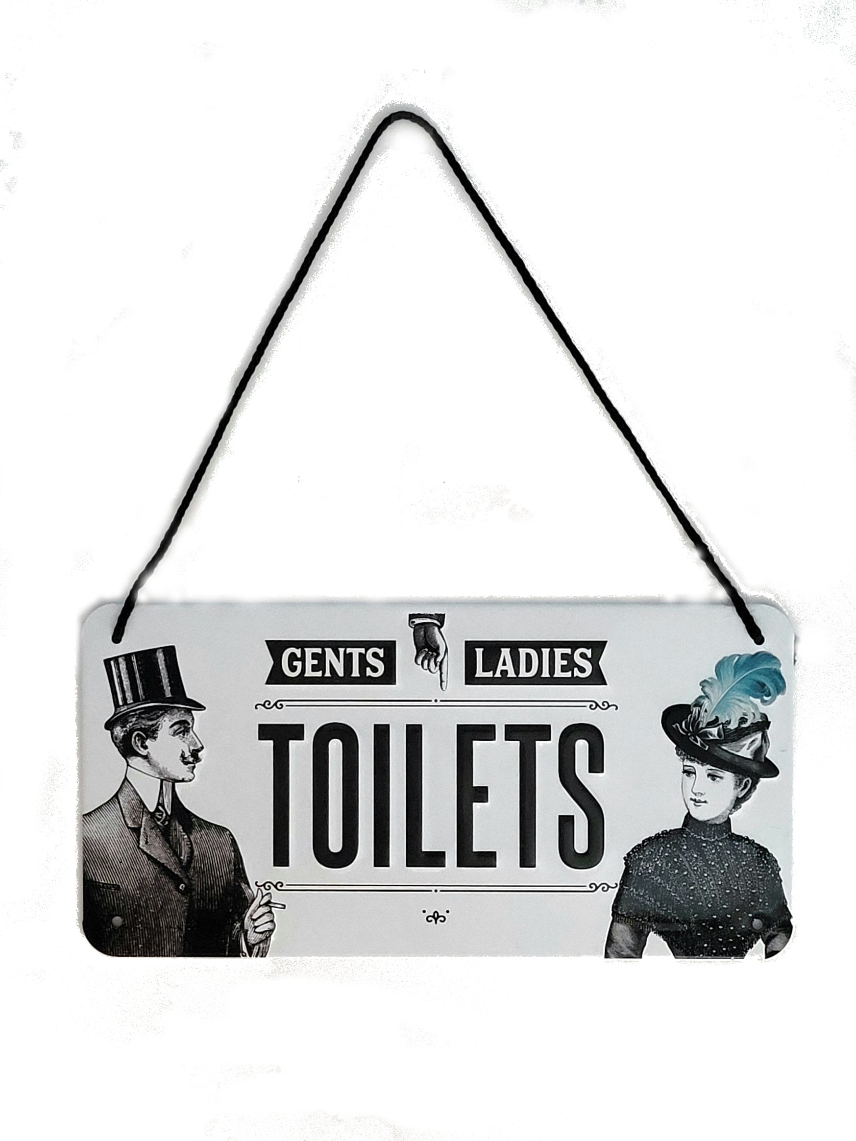 Hängeschild Gents & Ladies - Toilets (10 x 20 cm) Nostalgic Art