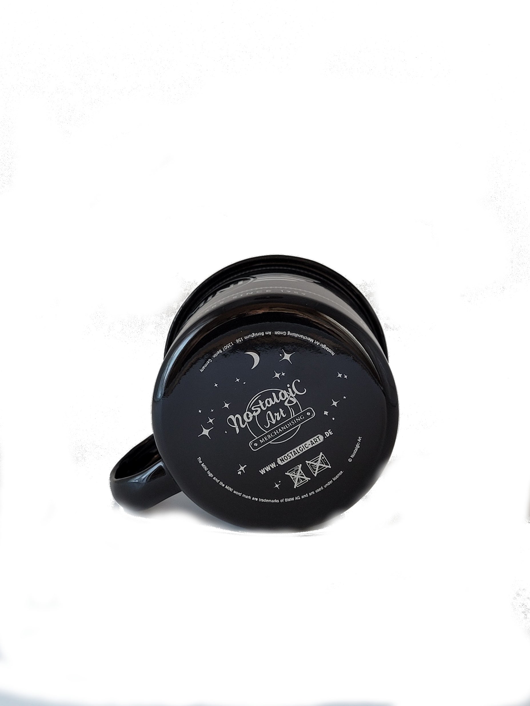 Emaille Becher Mini Cooper - Logo black 0,36 l (Nostalgic Art)