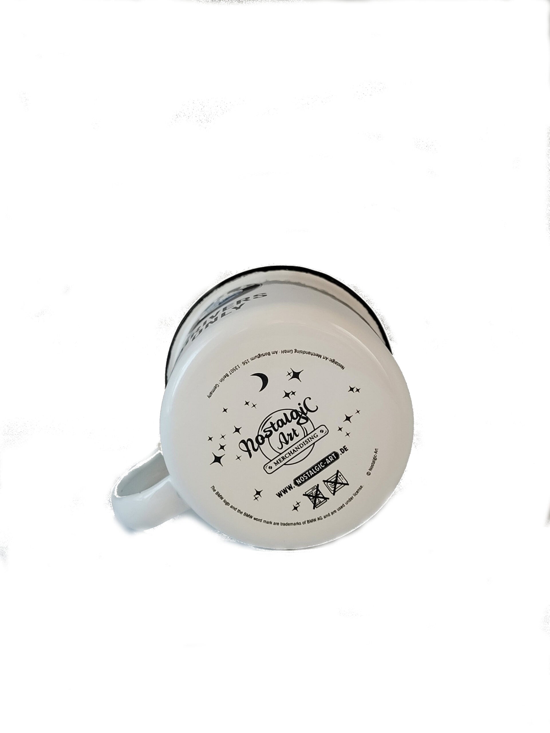 Emaille Becher BMW - Drivers only 0,36 l (Nostalgic Art)