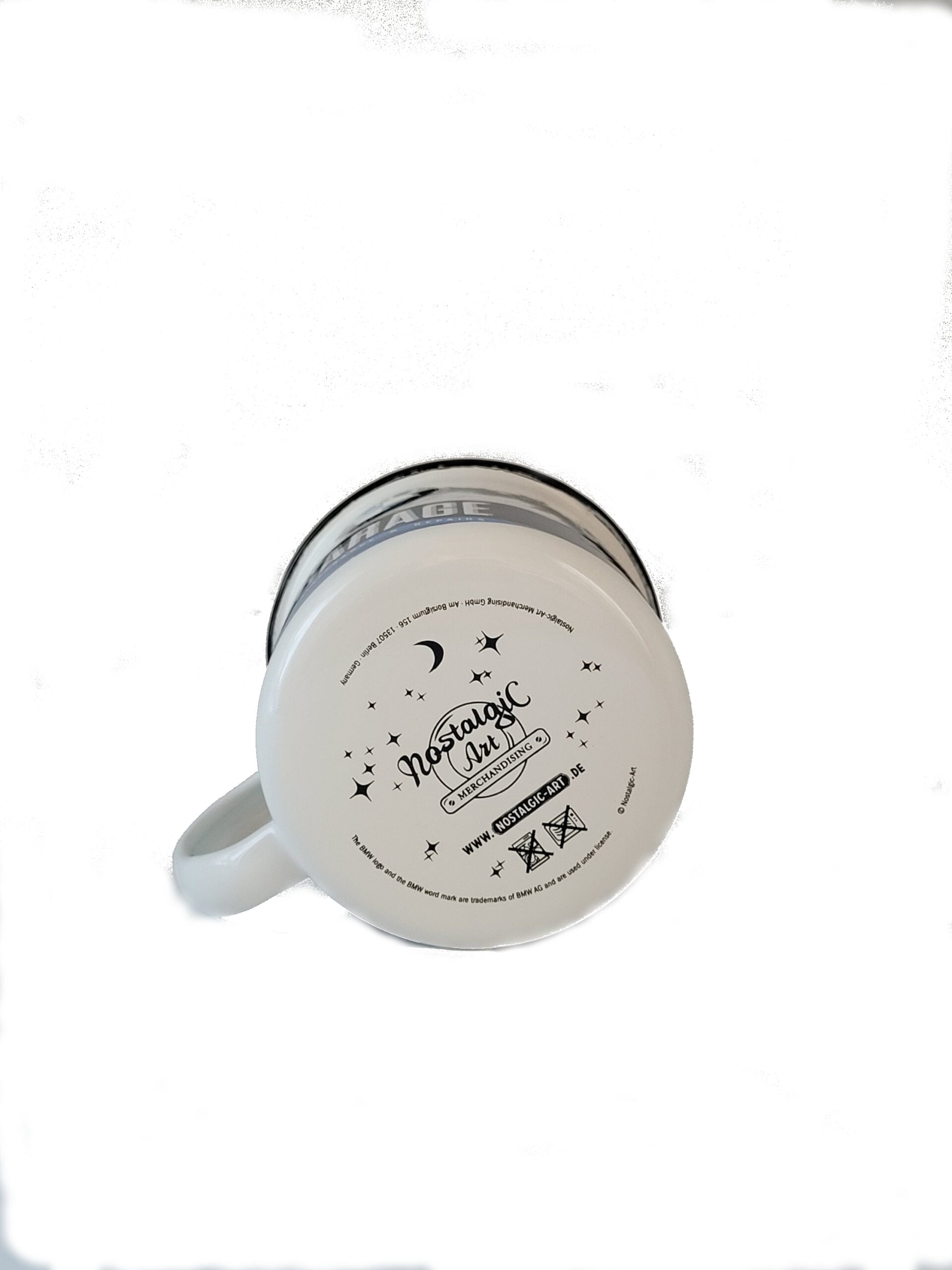 Emaille Becher BMW - Garage 0,36 L (Nostalgic Art)