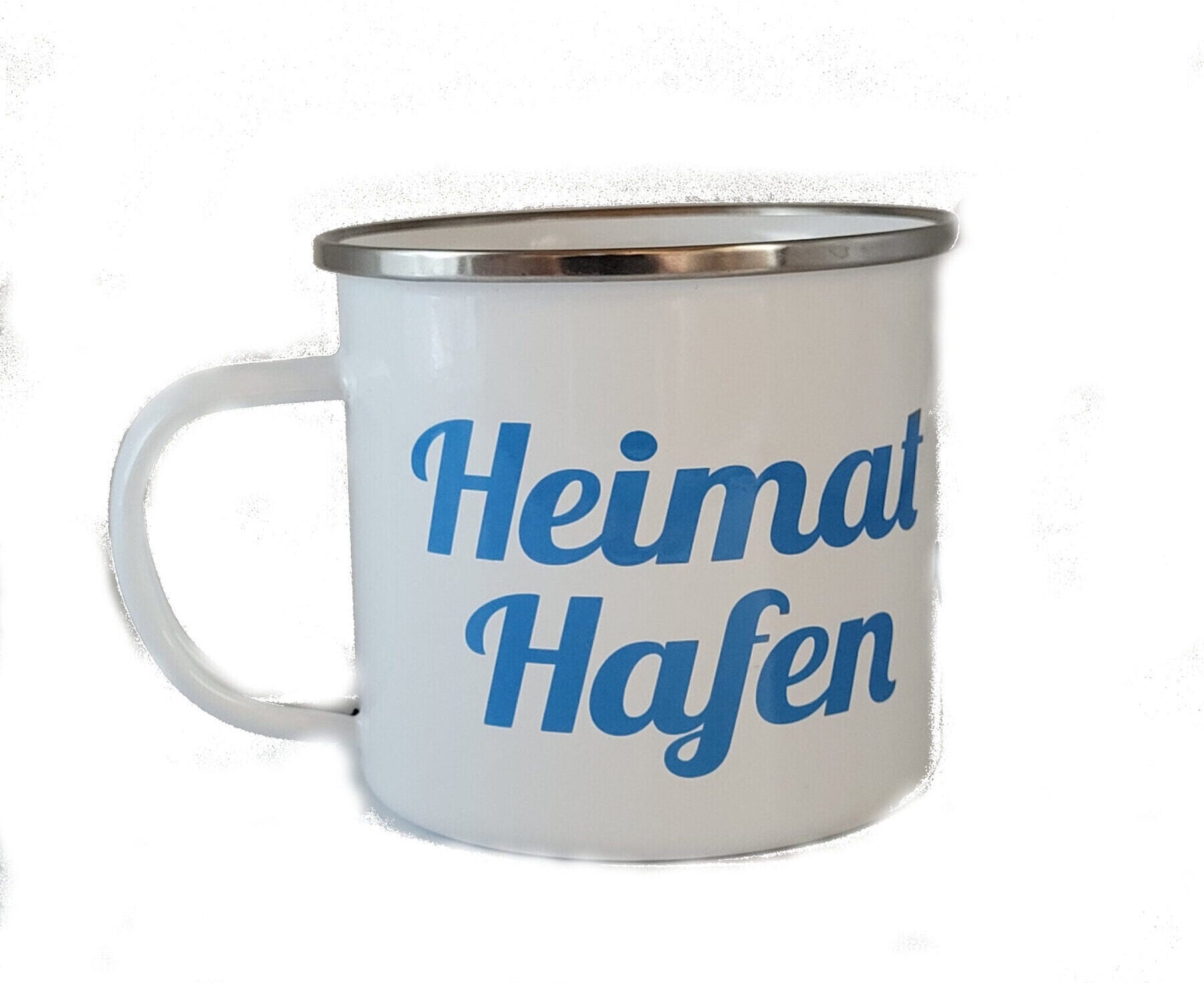 Emaille Becher "Heimathafen" 0,5 L