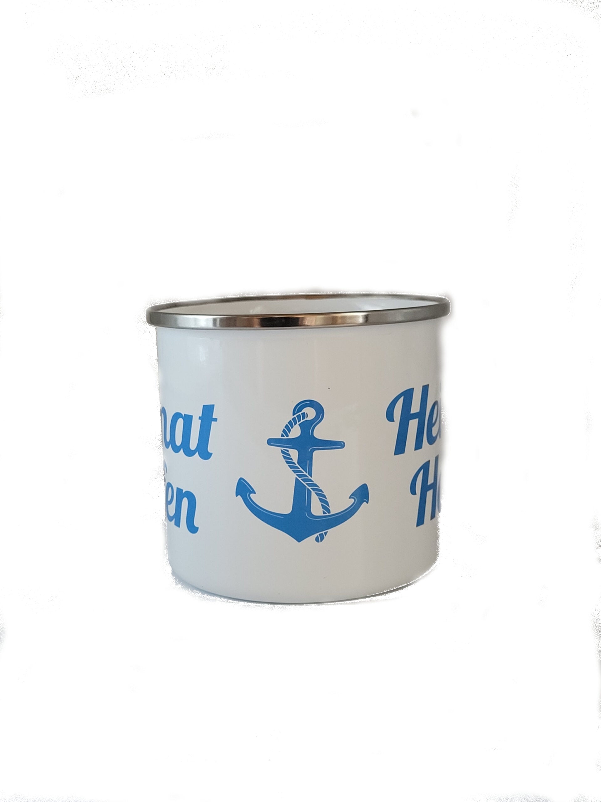 Emaille Becher "Heimathafen" 0,5 L