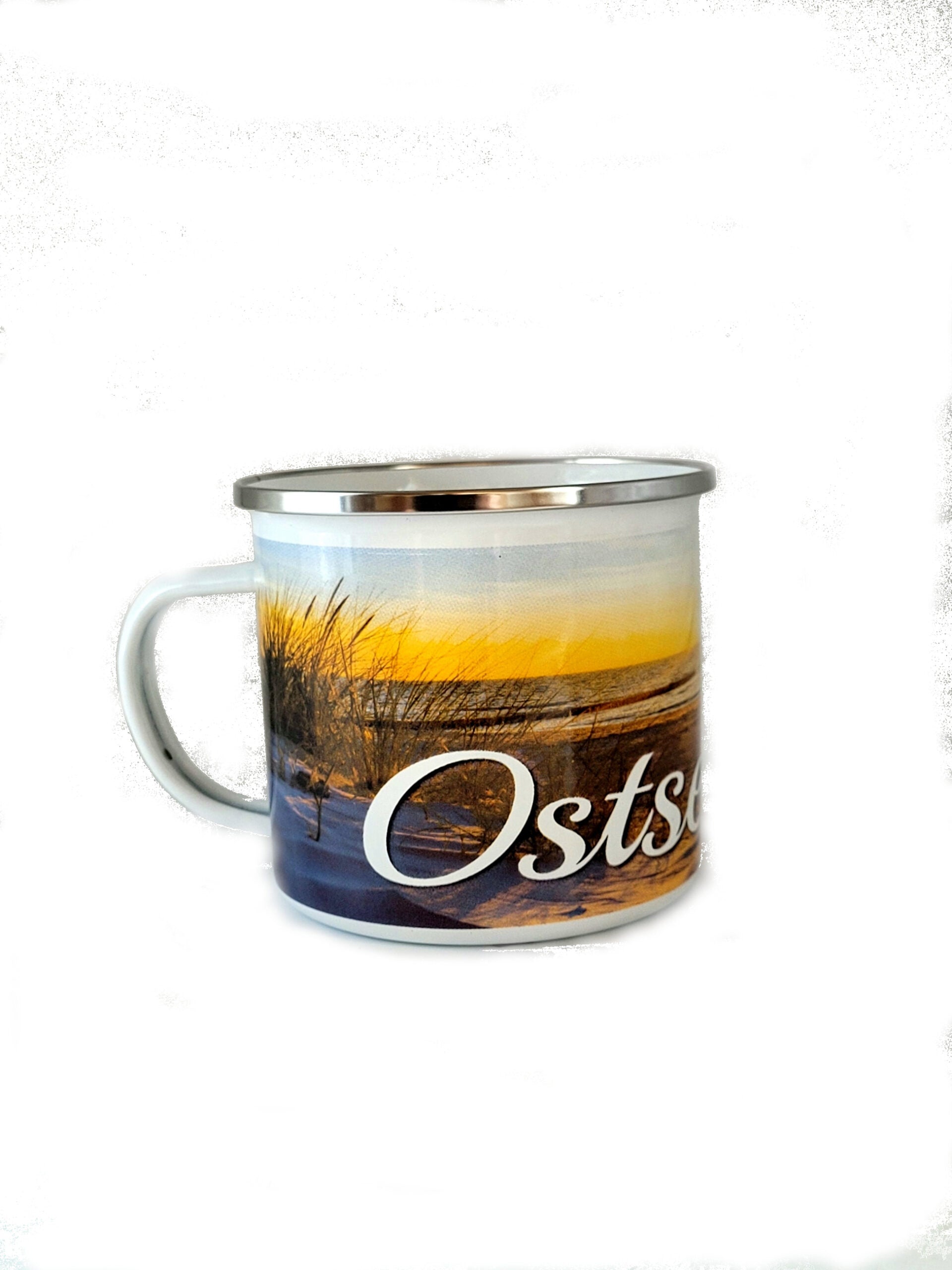 Emaille Becher "Ostseeliebe" 0,5 L