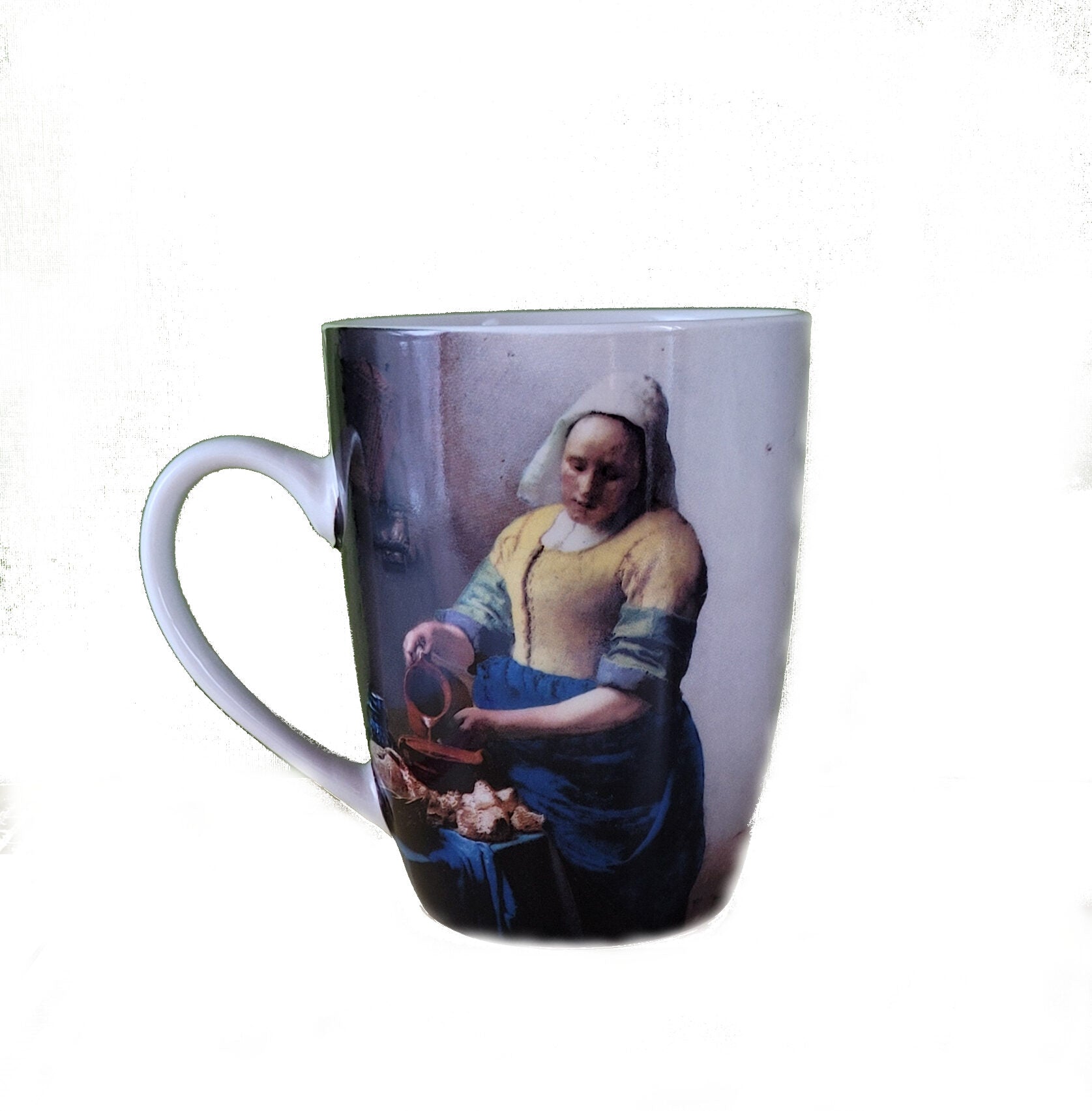 Tasse und Tablett im "Set-2-teilig" J. Vermeer - Die Magd mit dem Milchkrug (310 ml )