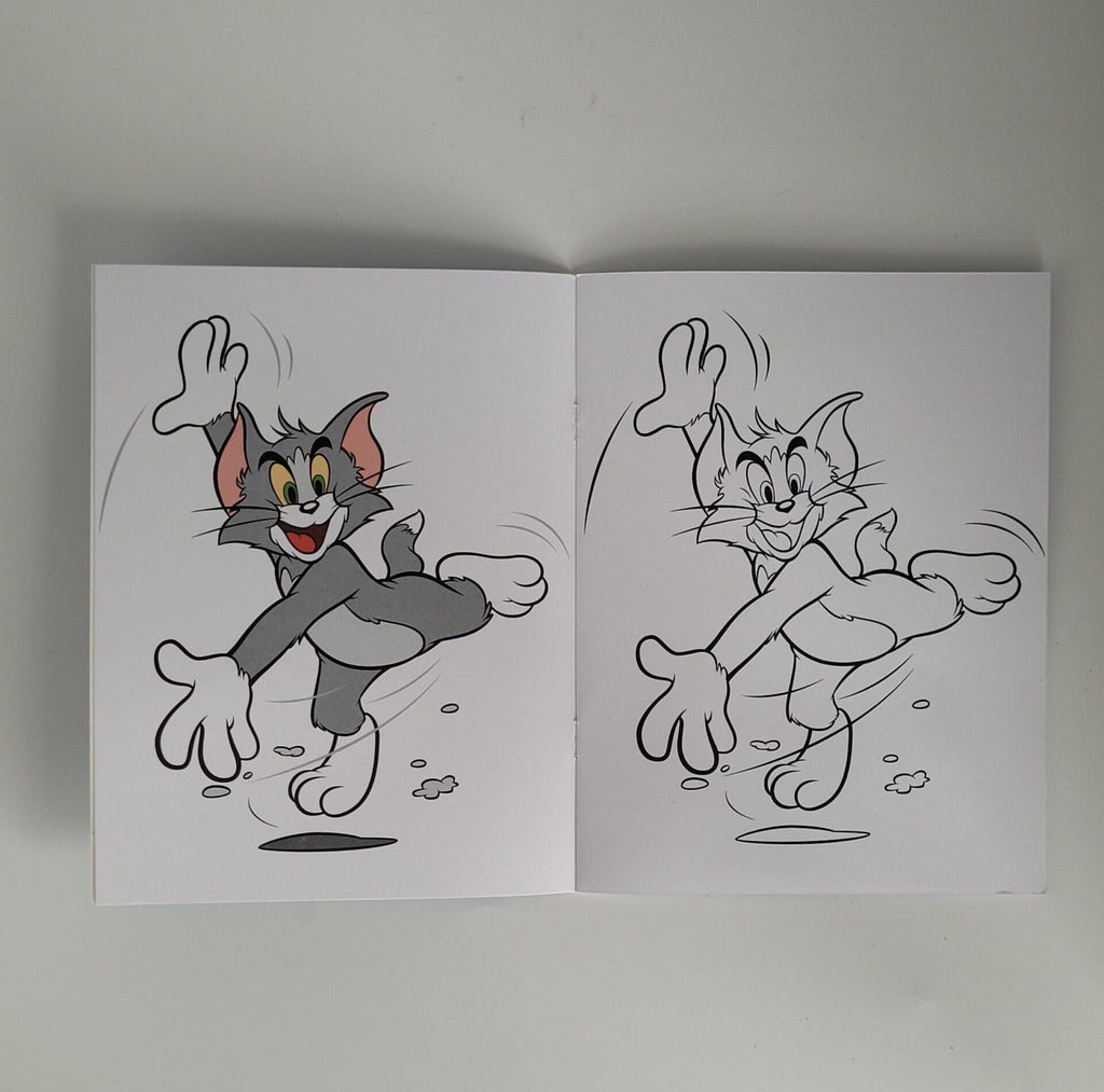 3er Set Malbuch klein (A 5) + Malblock klein + Buntstifte  -  Tom und Jerry