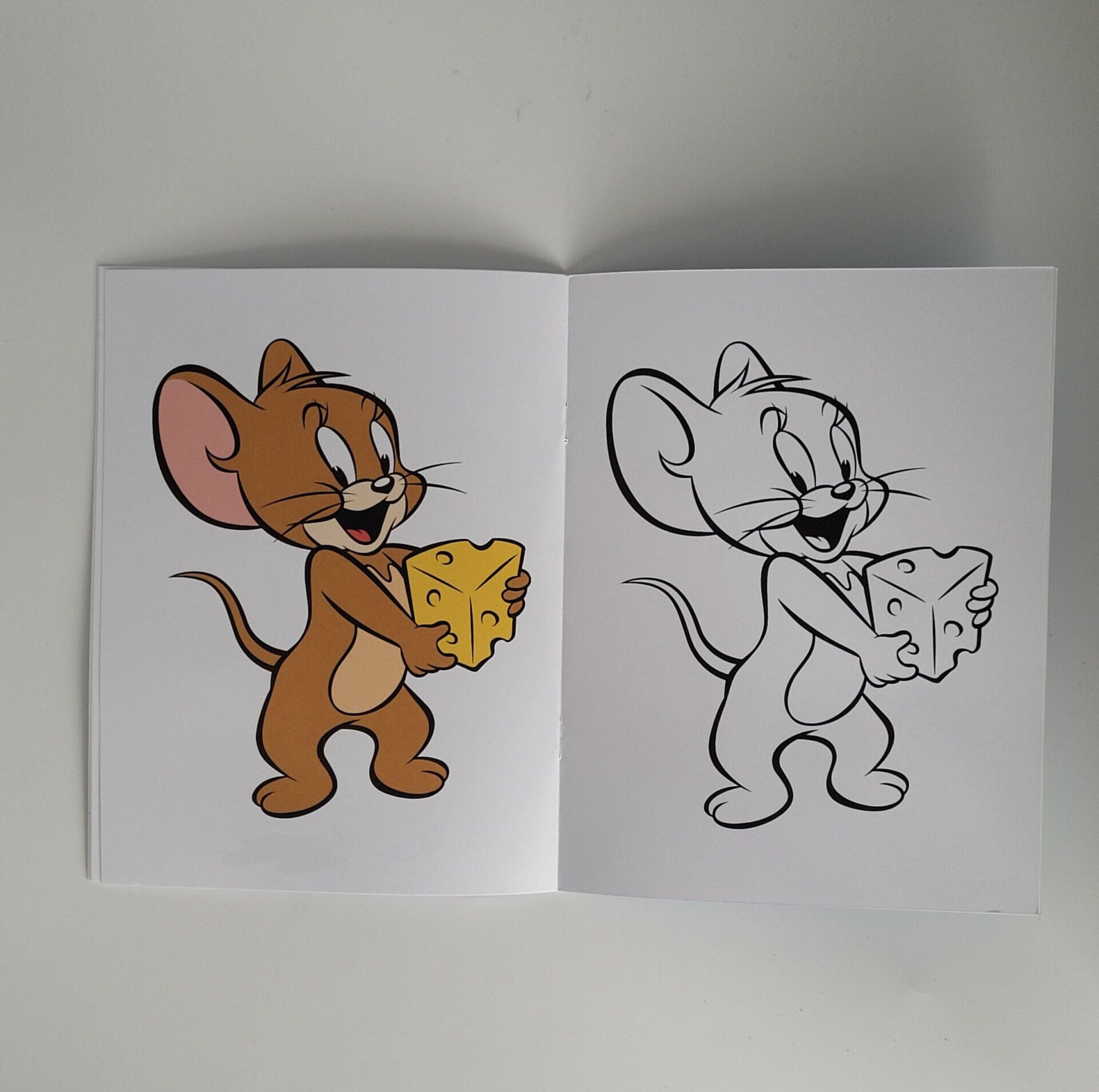 3er Set Malbuch klein (A 5) + Malblock klein + Buntstifte  -  Tom und Jerry