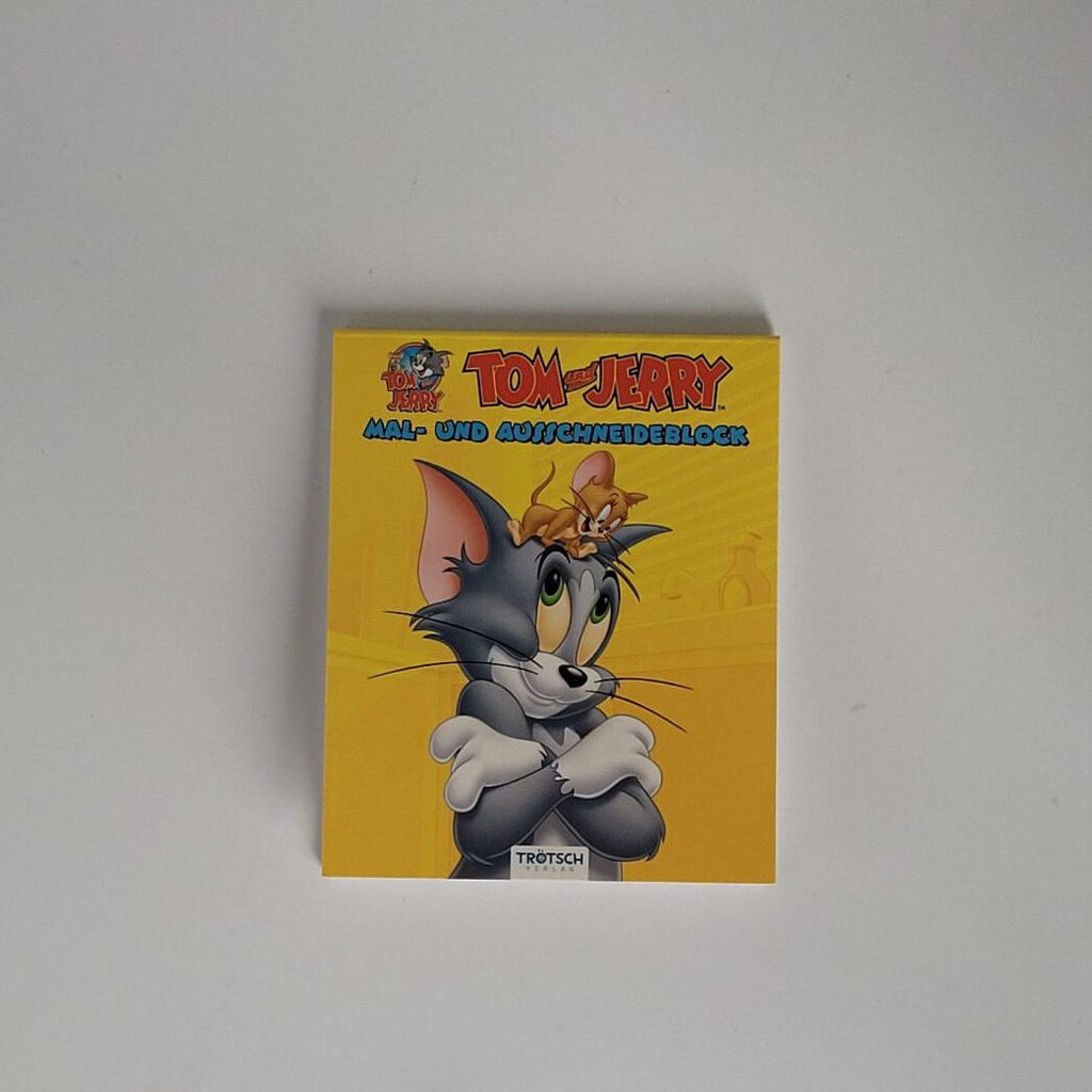 3er Set Malbuch klein (A 5) + Malblock klein + Buntstifte  -  Tom und Jerry