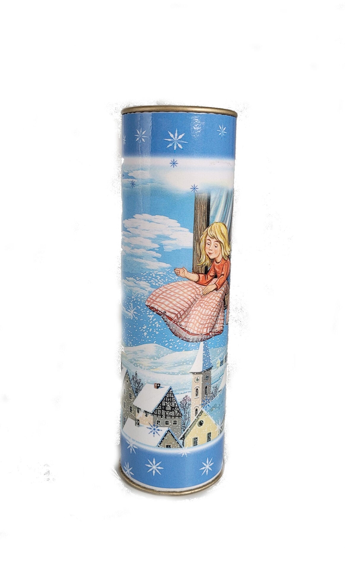 Kaleidoskop "zauberhaft" außen mit dem Märchenmotiv Frau Holle verziert