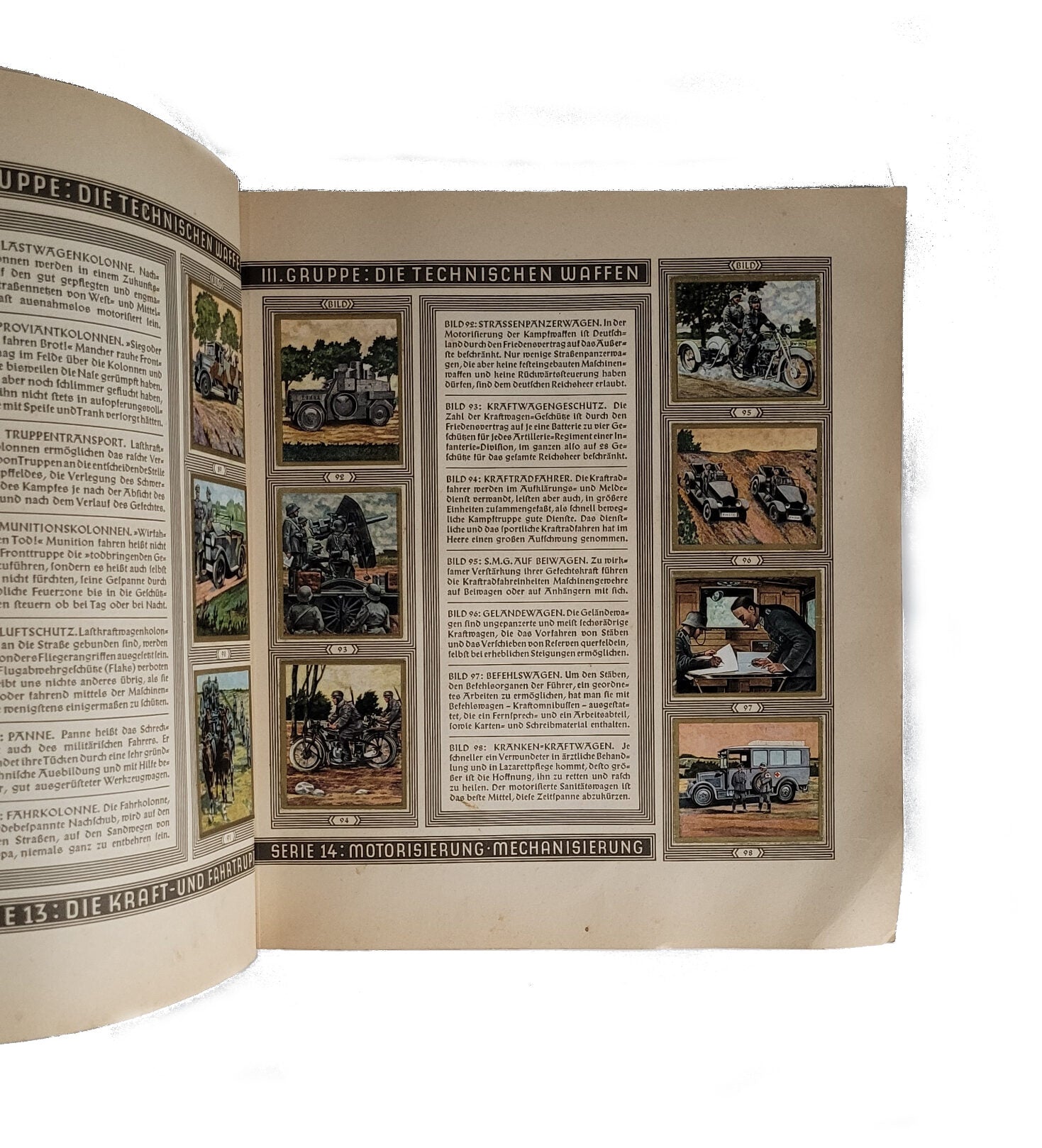 Alben SAMMELBILDERALBUM Die Reichswehr 1.WK Militär komplettes Album von 1933