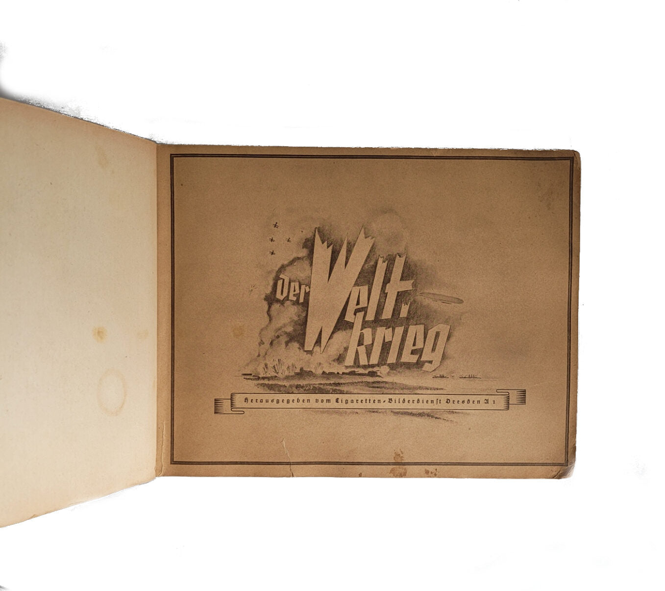 Alben SAMMELBILDERALBUM Der Weltkrieg 1.WK Militär - komplettes Album von 1937