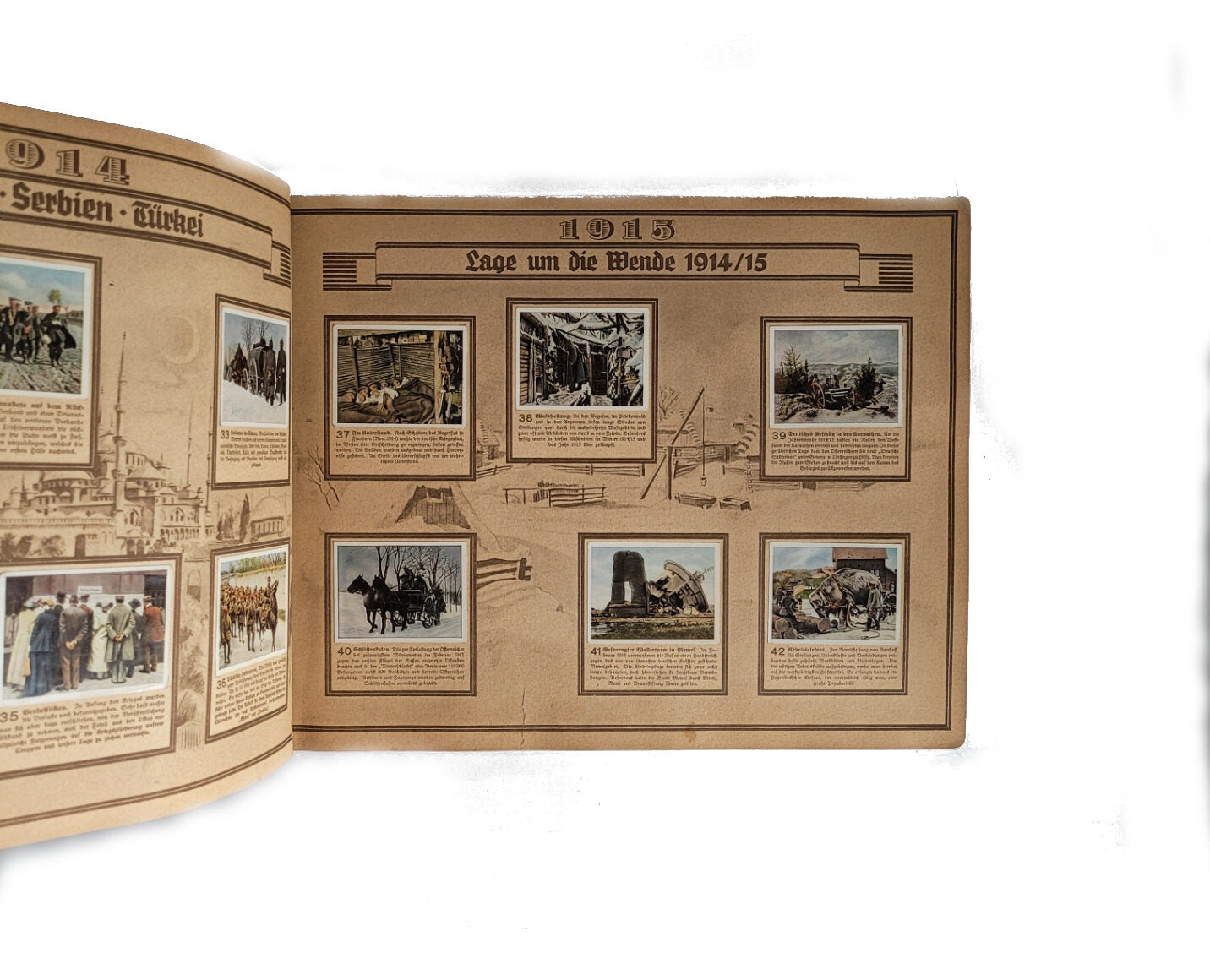 Alben SAMMELBILDERALBUM Der Weltkrieg 1.WK Militär - komplettes Album von 1937