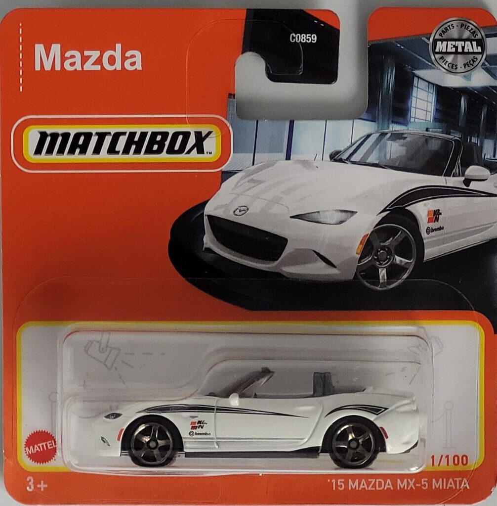 Matchbox Mazda MX-5 - Miata 2015 Modell 61/100 (Metall-Druckguss, Mattel) neu OVP 1:64
