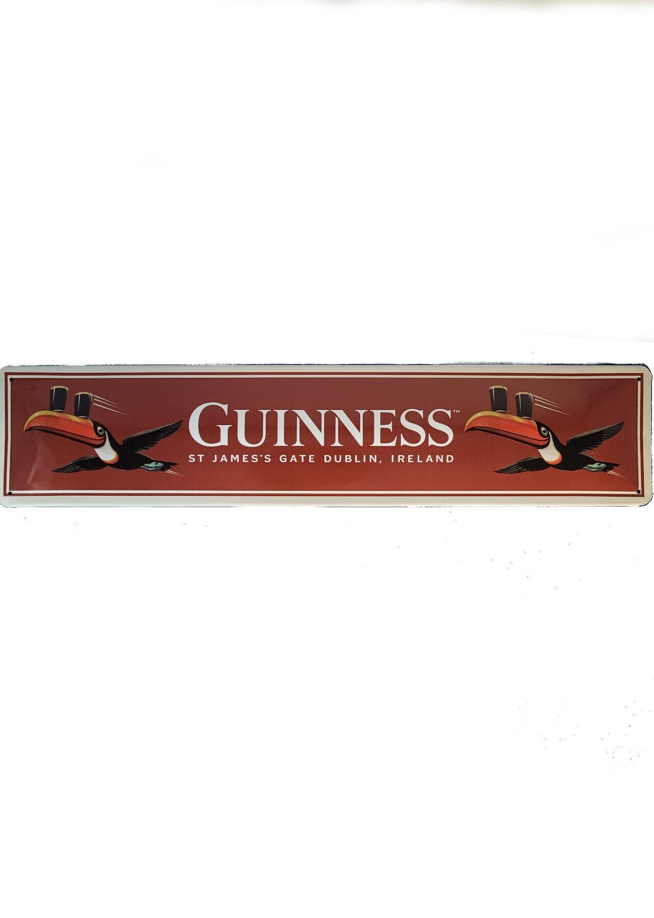 Blechschild Guinness - Tukan - ST JAMES'S GATE DUBLIN, IRELAND (46 x 10 cm / "Straßenschild")