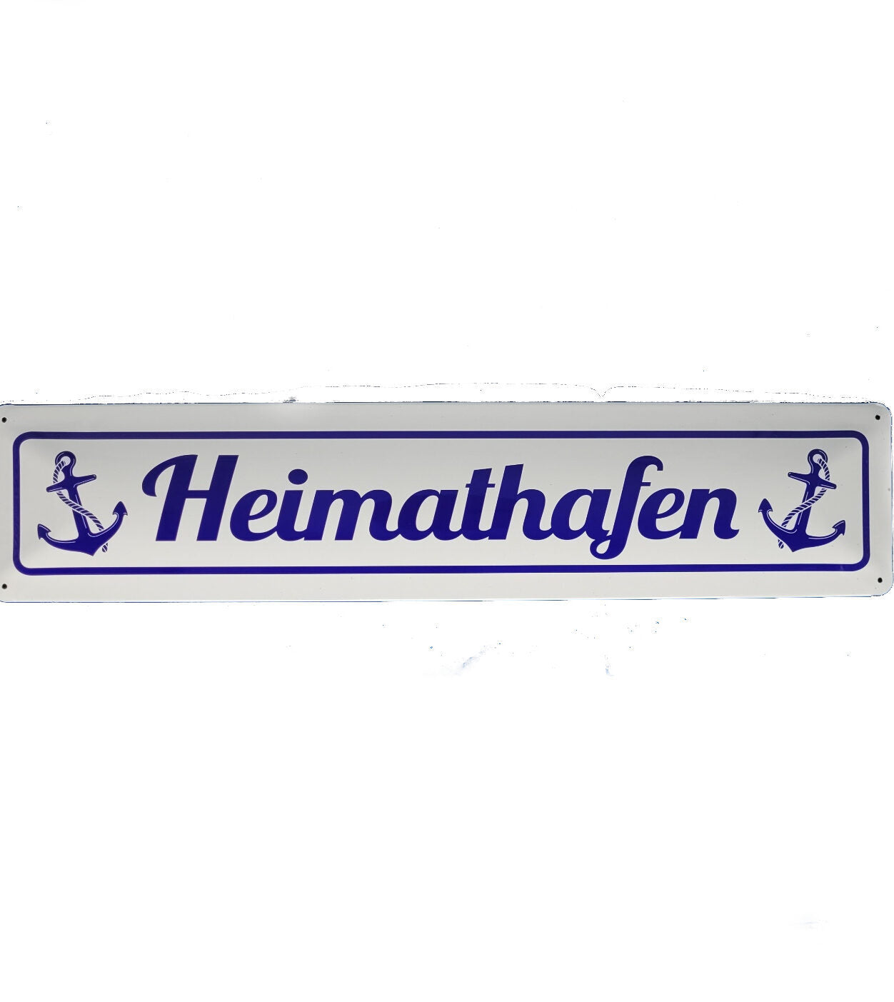 Blechschild Heimathafen (46 x 10 cm / "Straßenschild")