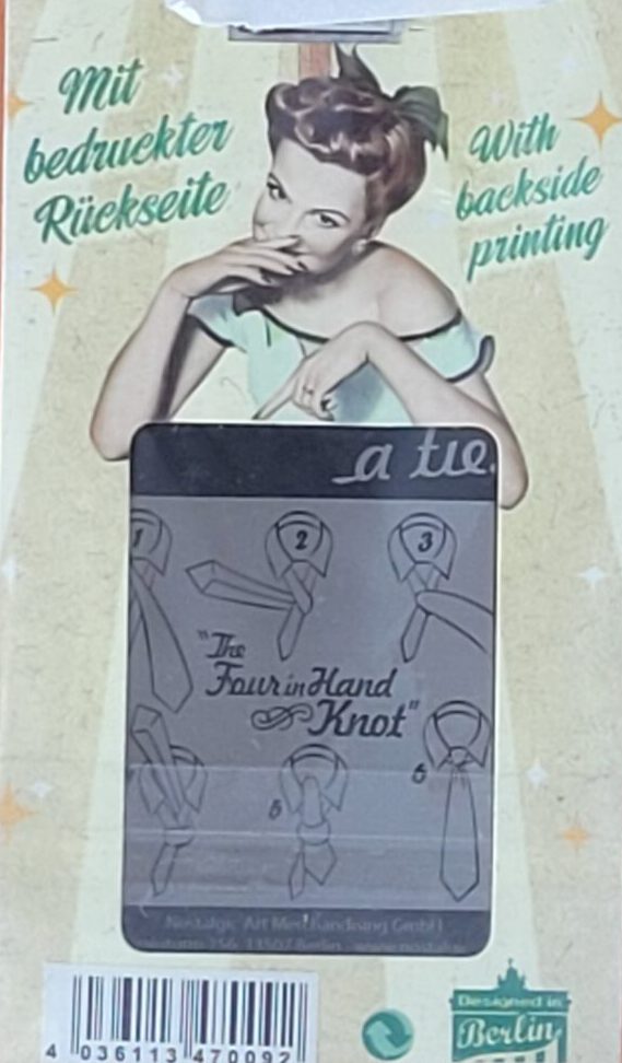 Schlüsselanhänger VIP Lounge aus Edelstahl mit bedruckter Rückseite (Nostalgic Art)