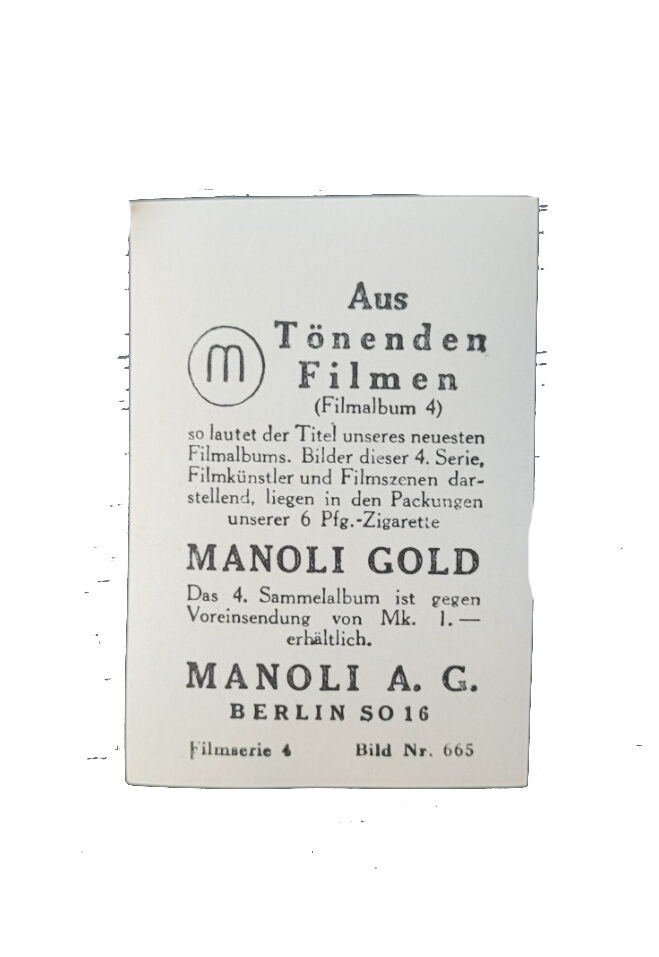 SAMMELBILD Annabella - Albert Préjean "Eine Razzia in Paris - Un soir de rafle Manoli Sammelbild Filmserie 4 Bild Nr. 665 6,5 x 4,5 cm