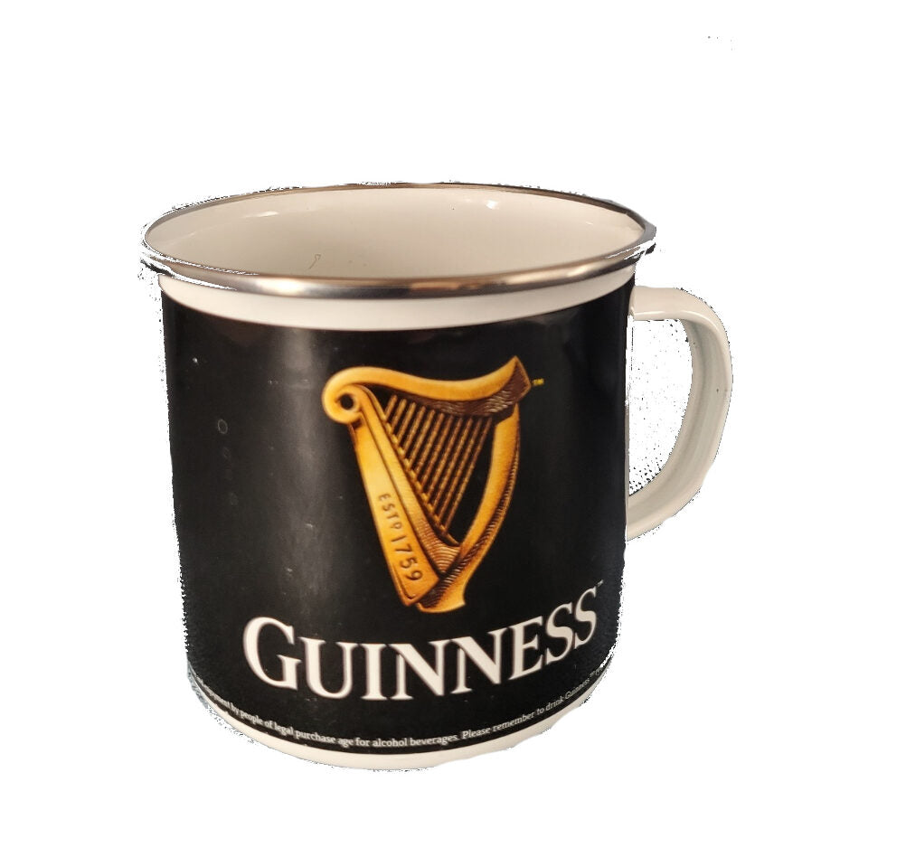 Emaille Becher "Guinness - Harfe" 0,5 L