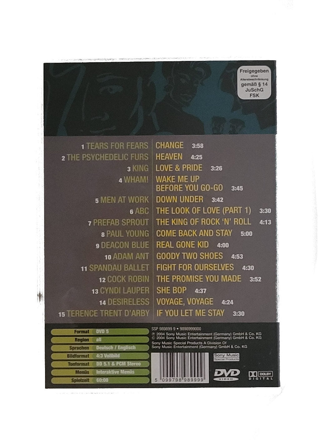 DVD MUSIK Pop & Wave "80s Video Clips" (Tears For Fears, Spandau Ballet, Cyndi Lauper, ...) FSK ab 0