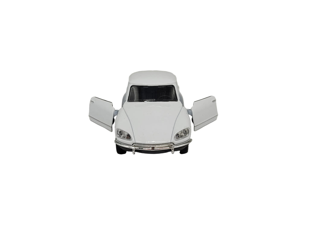 Modellauto Citroen DS 23 - 1973 weiß (aus Metall mit Friktionsmotor) 1:34