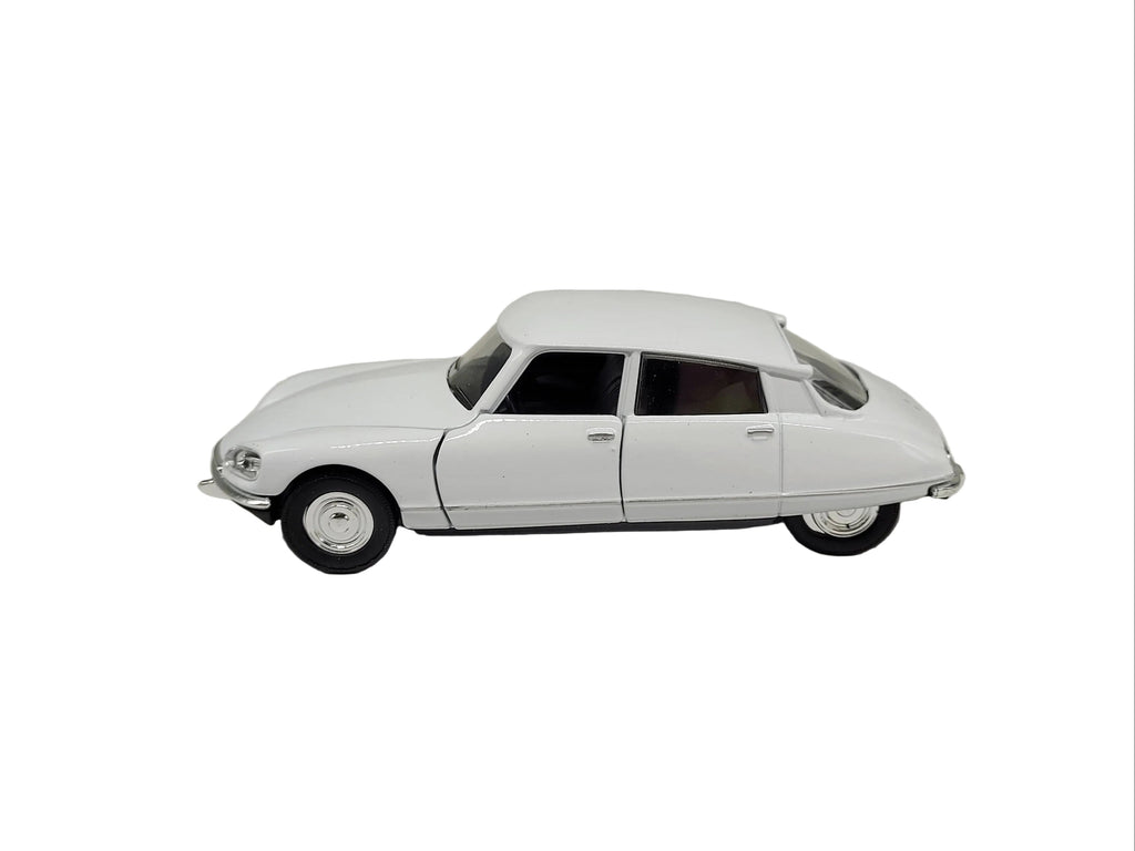Modellauto Citroen DS 23 - 1973 weiß (aus Metall mit Friktionsmotor) 1:34