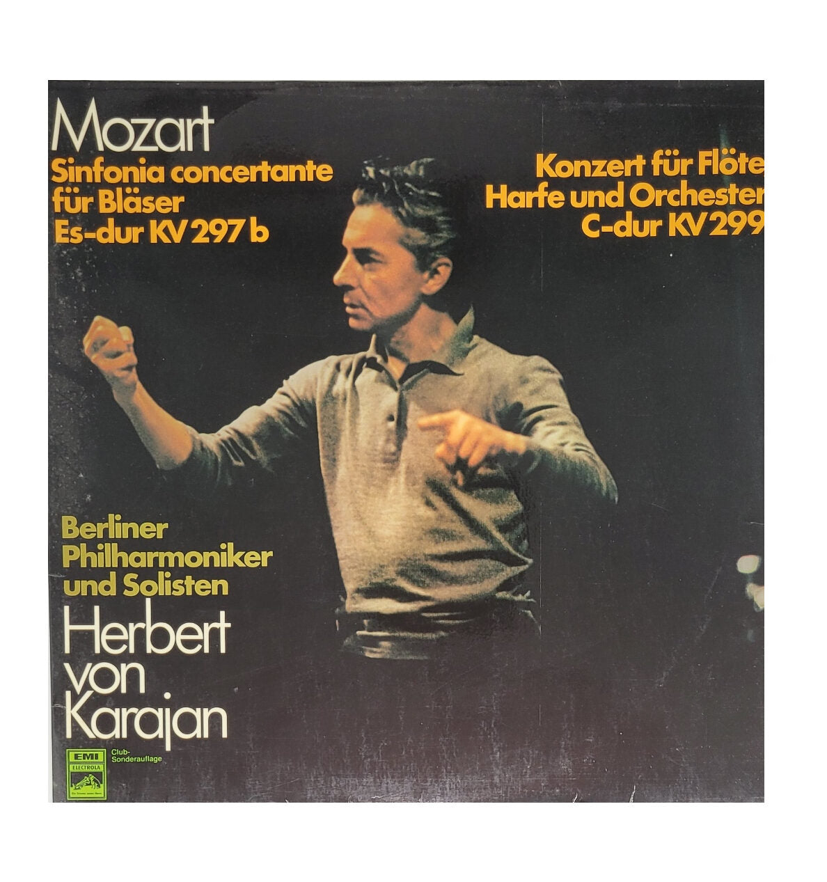 LP Schallplatte Vinyl LP Mozart - Karajan -  Sinfonia Concertante - Konzert für Flöte, Harfe und Orchester   EMI