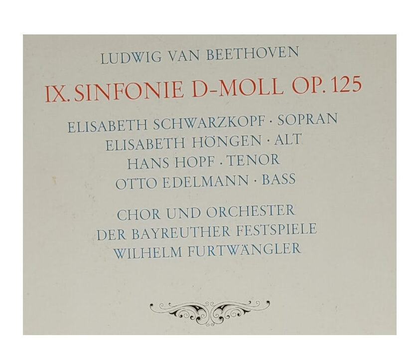 LP Schallplatte Vinyl 2 LP Box Furtwängler - Beethoven IX Sinfonie D-Moll Op. 125 aufgenomen1951