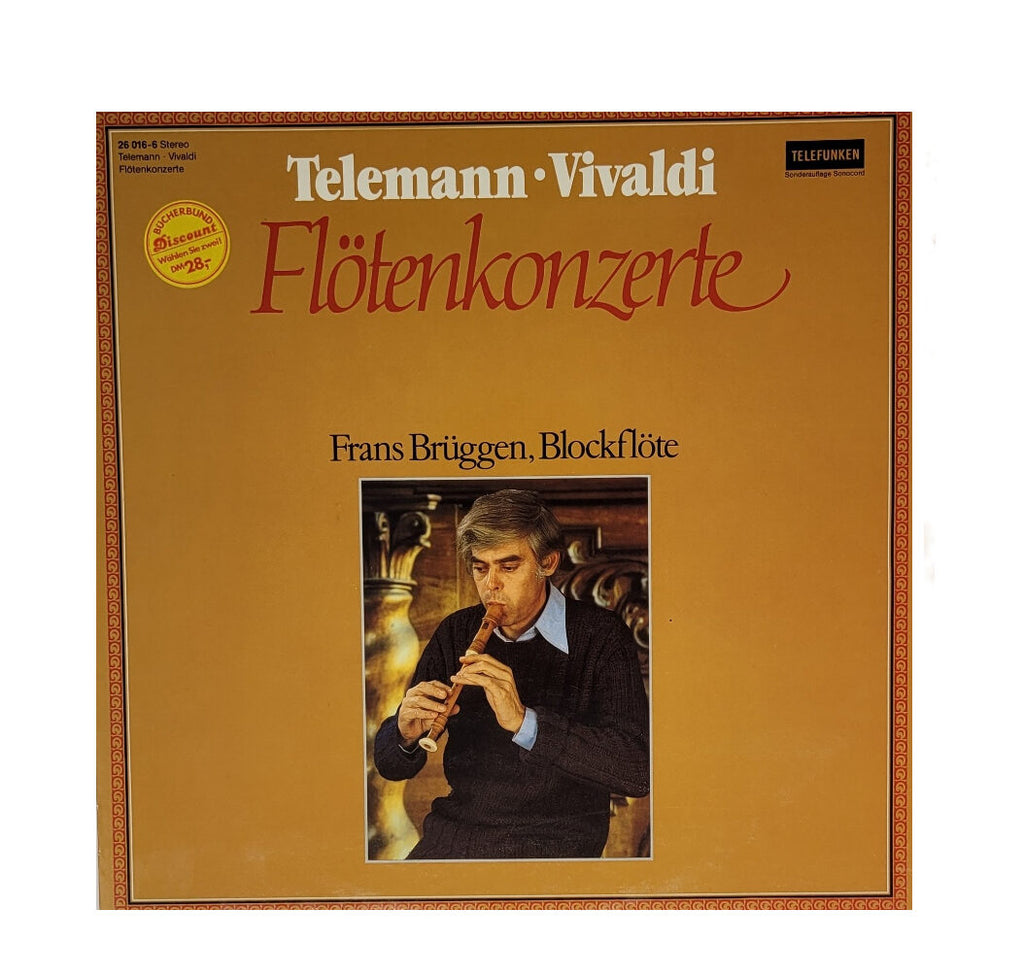 LP Schallplatte Vinyl LP Telemann - Vivaldi Flötenkonzerte Frans Brüggen, Blockflöte Telefunken 1980