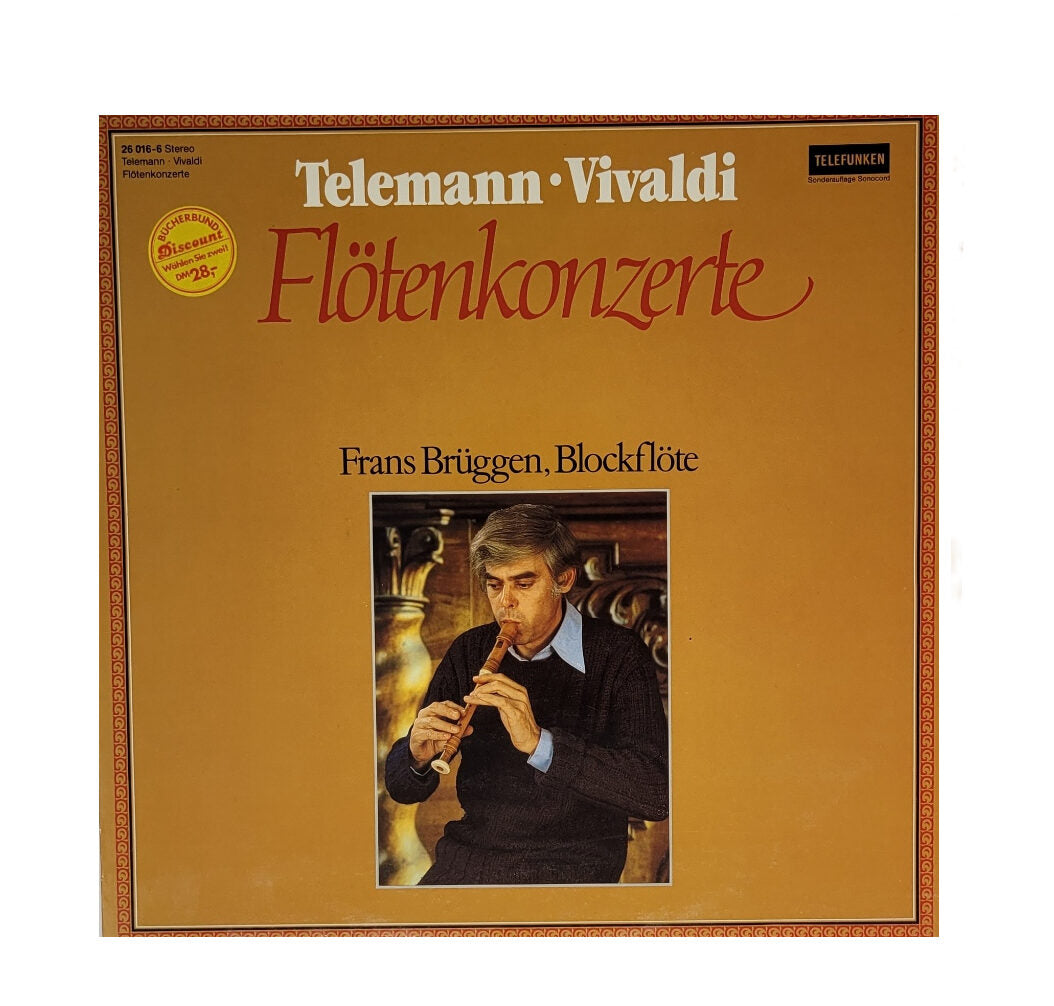 LP Schallplatte Vinyl LP Telemann - Vivaldi Flötenkonzerte Frans Brüggen, Blockflöte Telefunken 1980