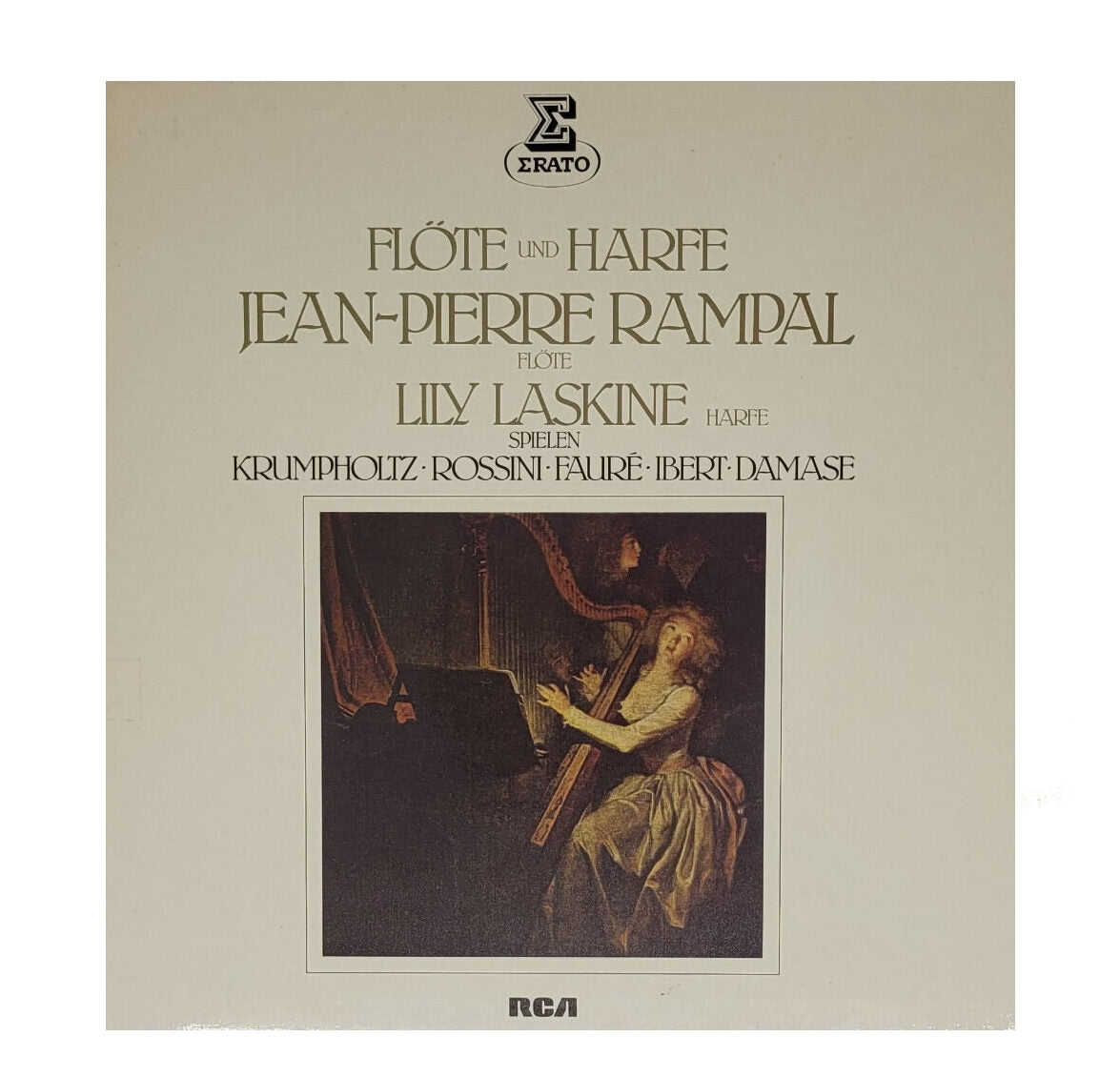 LP Schallplatte Vinyl LP Flöte und Harfe Jean-Pierre Rampal Lily Laskine spielen Krumpholtz u.a RCA 1979