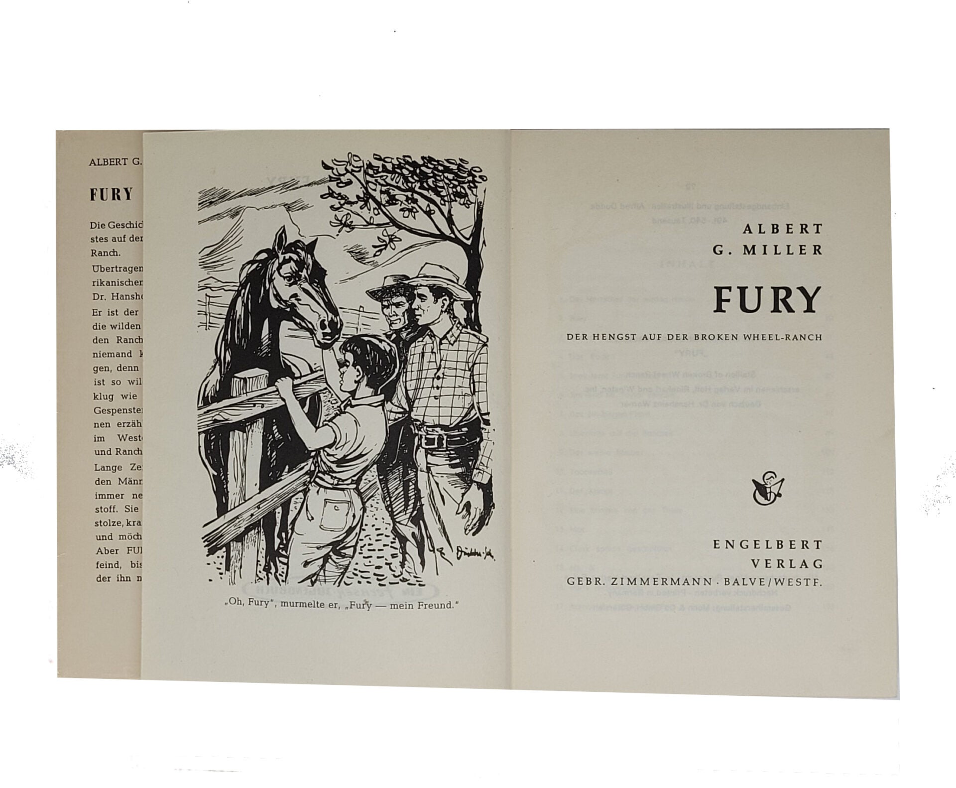 Fernseh-Nostalgie Albert G. Miller Fury Band 1 Engelbert Verlag 1959