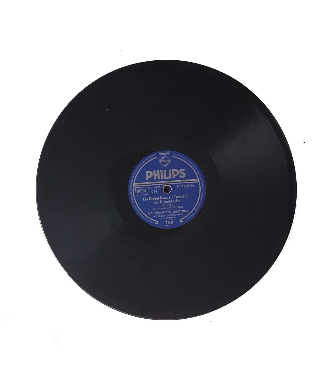 Schellack - Platte: 10" Die singenden Seesterne - Die Lilie von Palau / Ein Drittel Rum, ein Drittel Gin, ein Drittel Liebe Philips