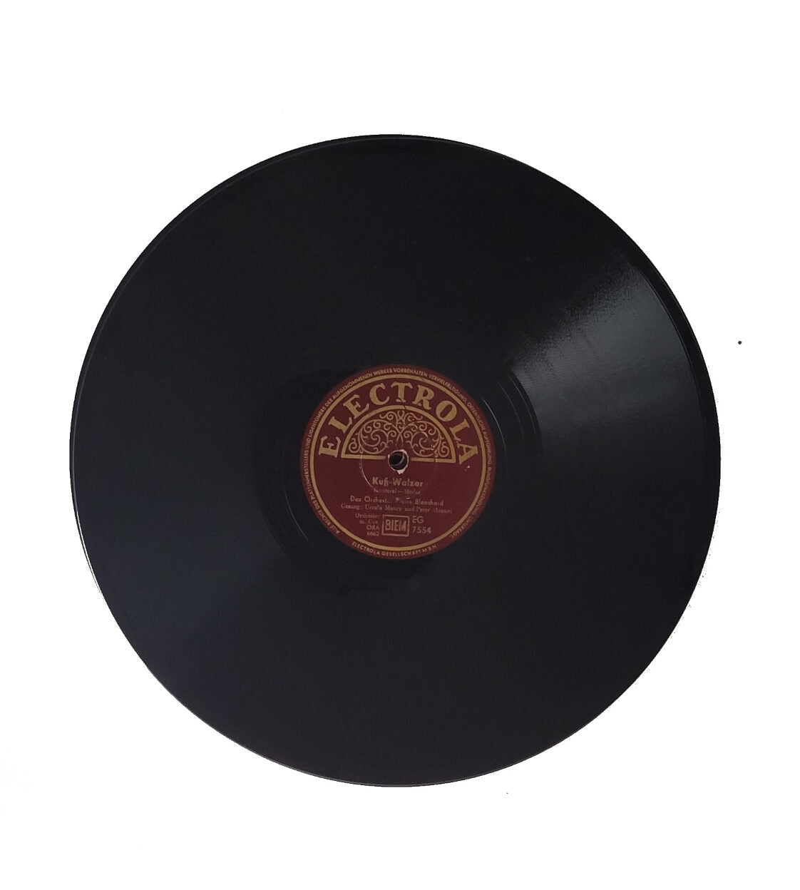 Schellack - Platte: 10" Orchester Pierre Blanchard - Ursula Maury - Die Fischerin vom Bodensee/Kuß-Walzer Electrola